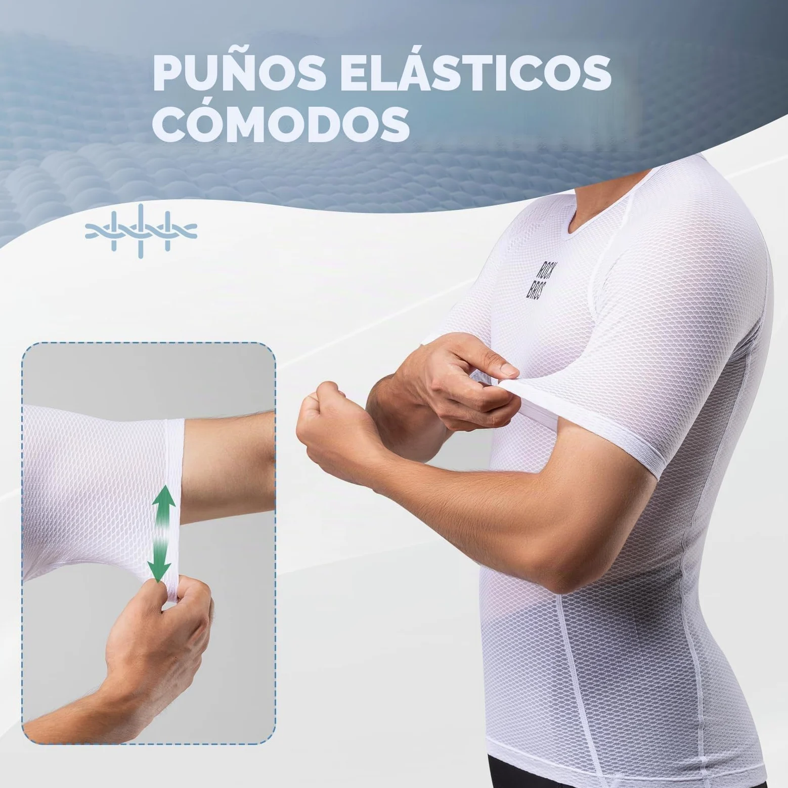 ROCKBROS Camiseta Interior Ciclismo para Hombre Ultraligero, Ropa Interior Deportiva sin Mangas de Verano Transpirable Secado Rápido para Bicicleta Running, M-XXL