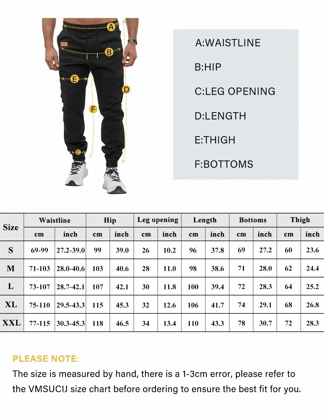 Pantalones Hombre Casuales Deporte Elásticos Joggers Largos Pants con Bolsillos Algodón Pantalón Deportivo