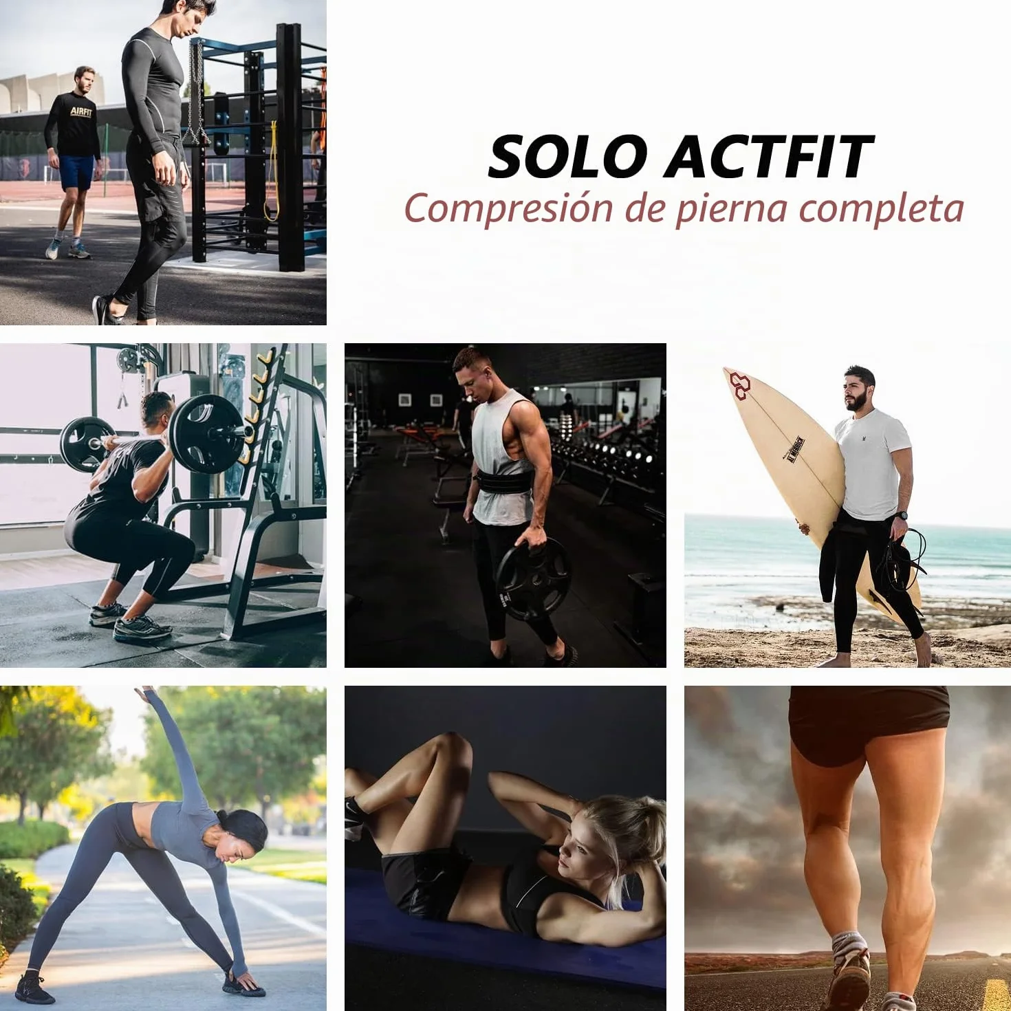 Mangas de Pierna de Compresión, Rodilleras de Compresión de Longitud Completa Antideslizante, Transpirable Calentadores de Piernas para Correr, Baloncesto, Ciclismo, Fútbol, Deporte