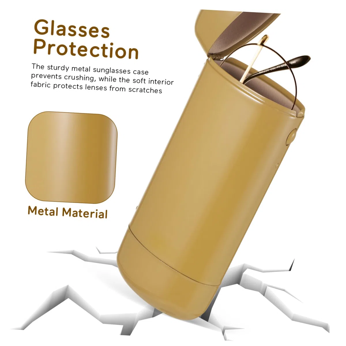 LIFKOME Estuche De Gafas Pintado Caso Estuche Delgado Para Gafas Estuche Para Gafas De Sol Espectáculo Estuche Rígido Para Gafas Para Hombre Titular De Las Gafas De Sol Lentes Black Metal
