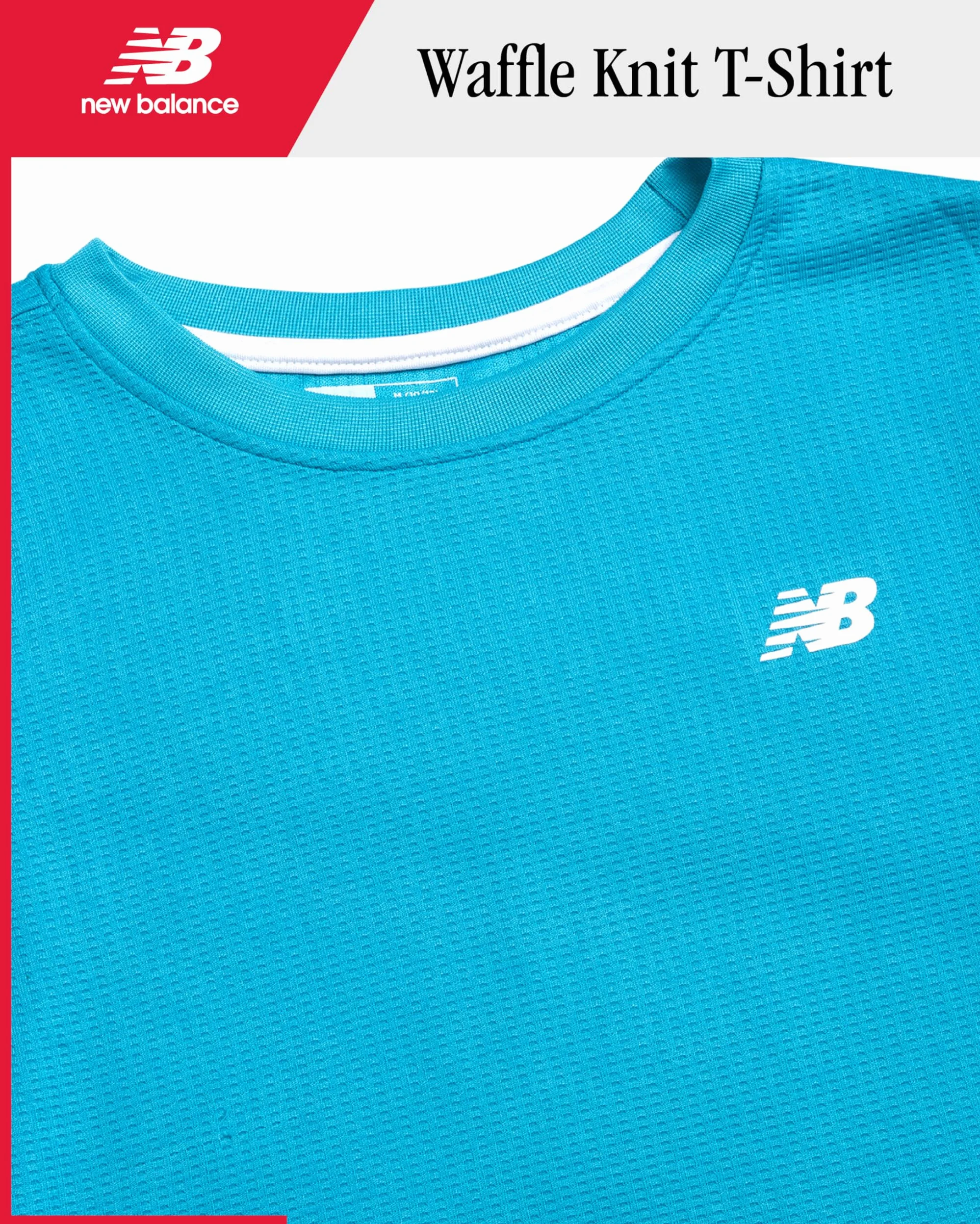 New Balance Boys' T-Shirt - Thermal Waffle Knit Long Sleeve Shirt (Size: 4-20), Size 14/16, Sky Blue