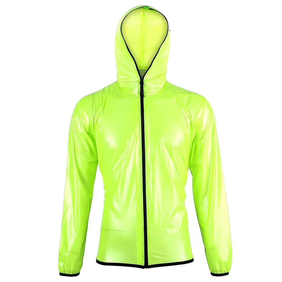 Chubasquero Impermeable Transpirable Bicicleta Unisex Verde S | Traje de lluvia reflectante para ciclismo, chaqueta y pantalón ventilados, material poliéster y TPU, ligero y plegable c