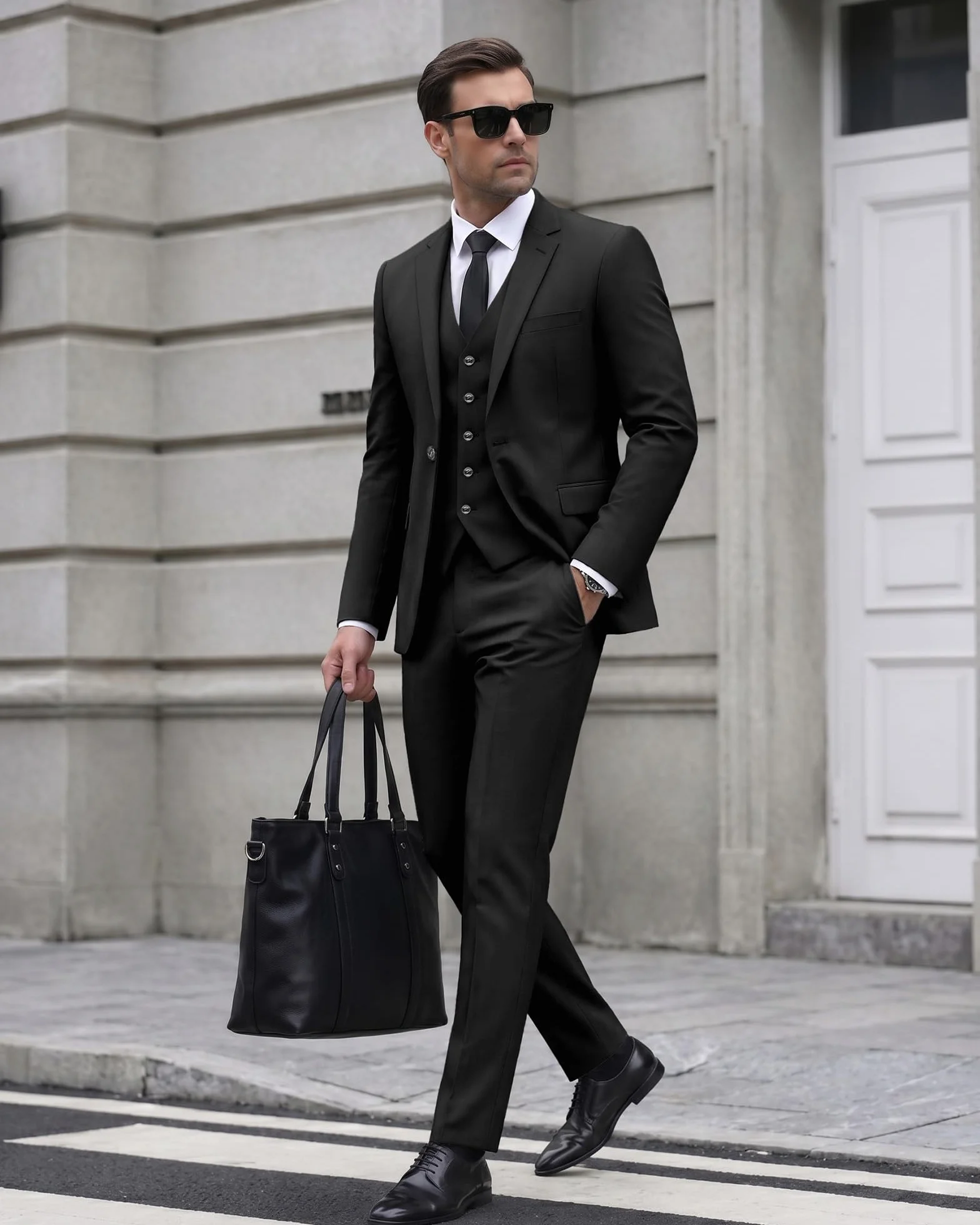 Cooper & Nelson Trajes de 3 Piezas para Hombre Esmoquin