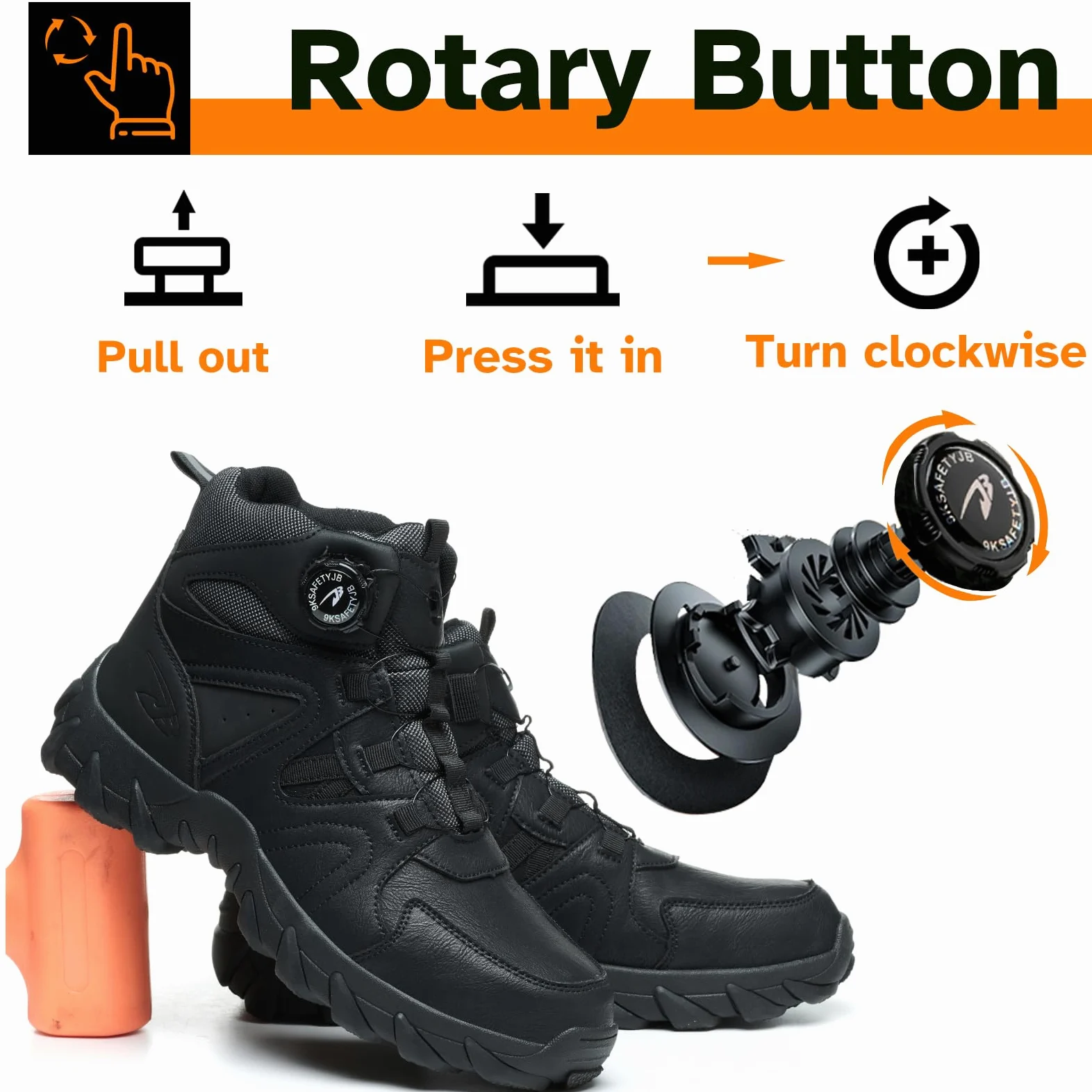 Zapatos de Seguridad Impermeable Botas de Seguridad para Hombre Mujer Impermeable Botas de Trabajo Punta de Acero Ligeras Zapatillas de Seguridad Antideslizantes
