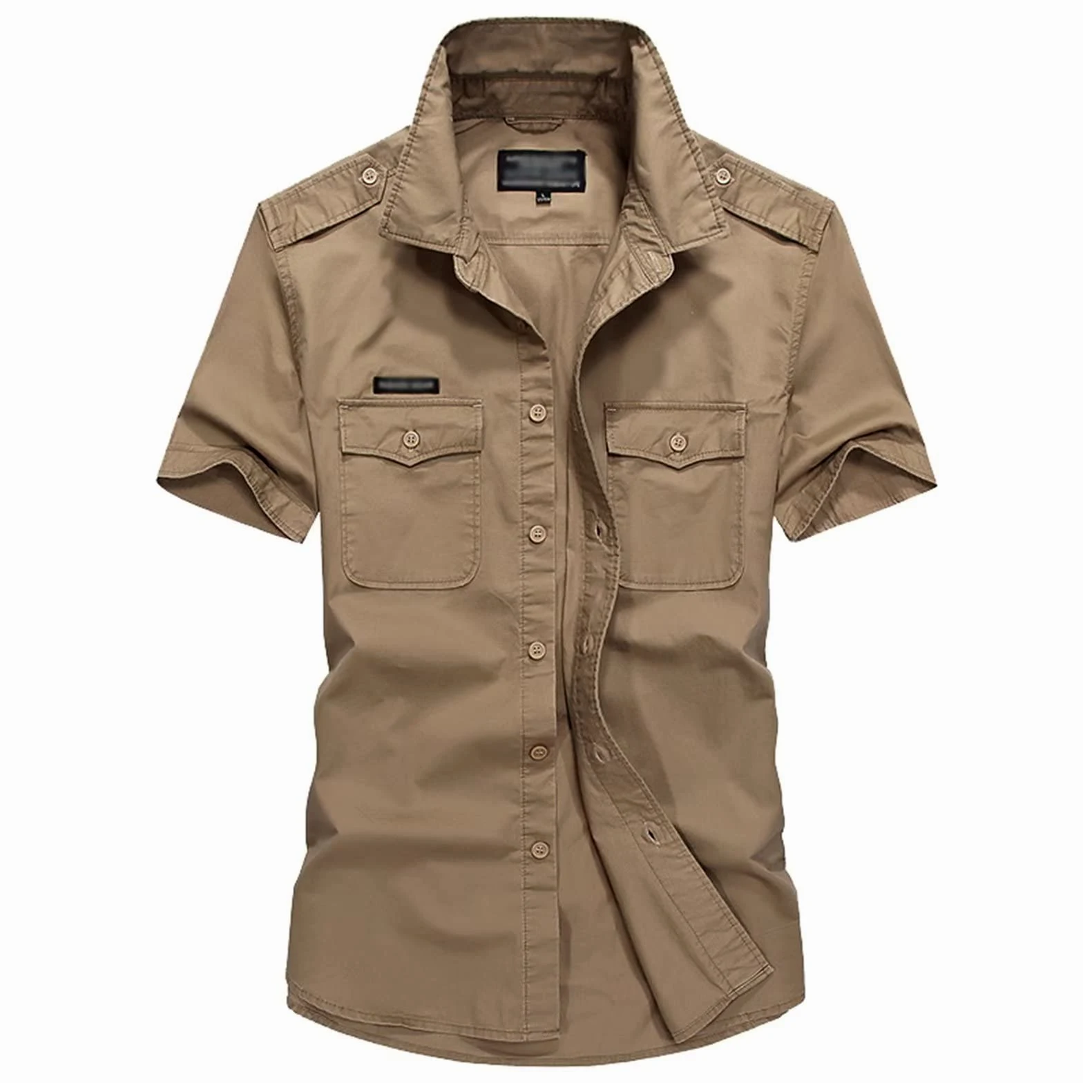 Men's Short Sleeve Dress Shirt Regular Fit Casual Shirts Work Office T Shirt Breathable Lightweight Tactical Shirt