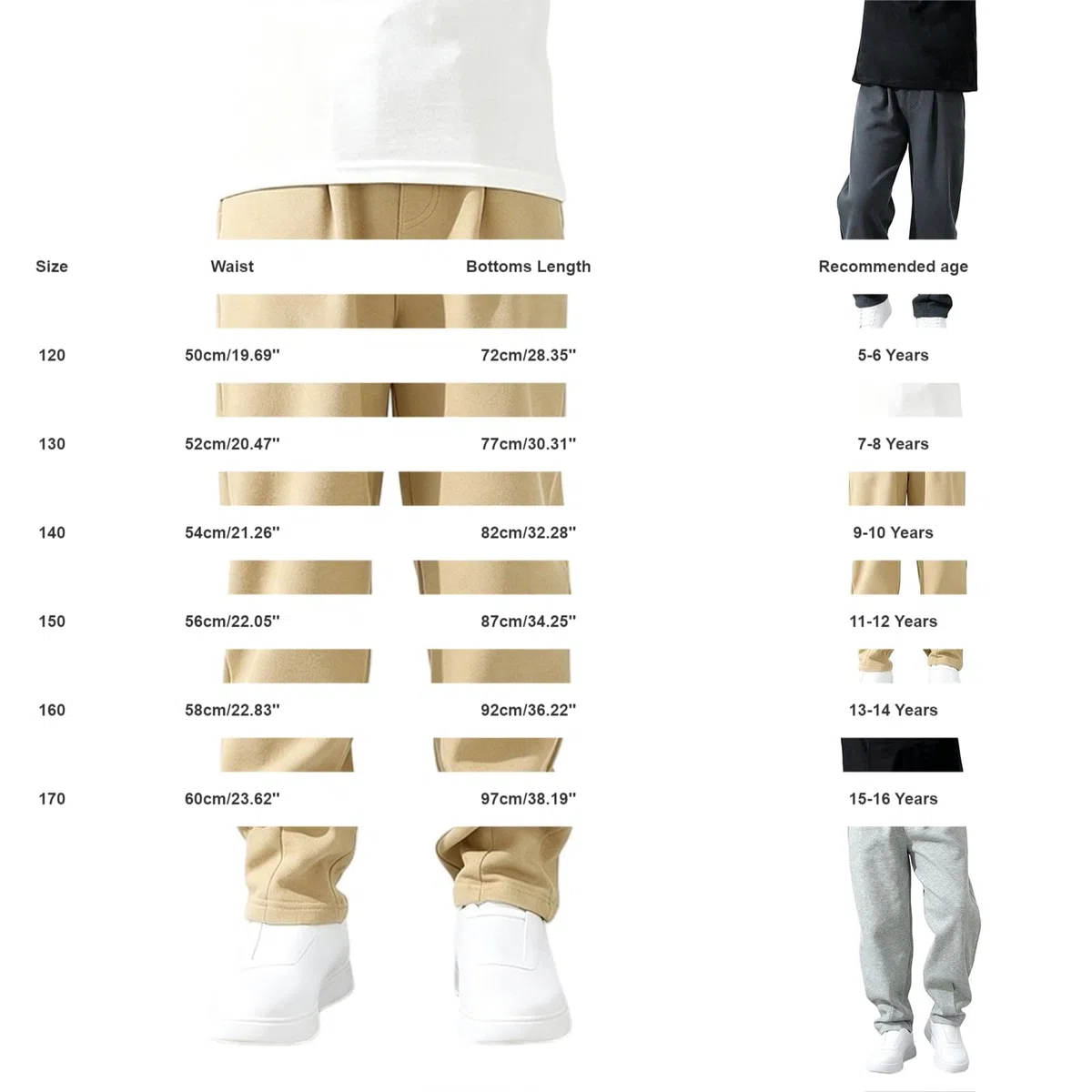 WINWUQB - Pantalones deportivos rectos y sueltos para niños