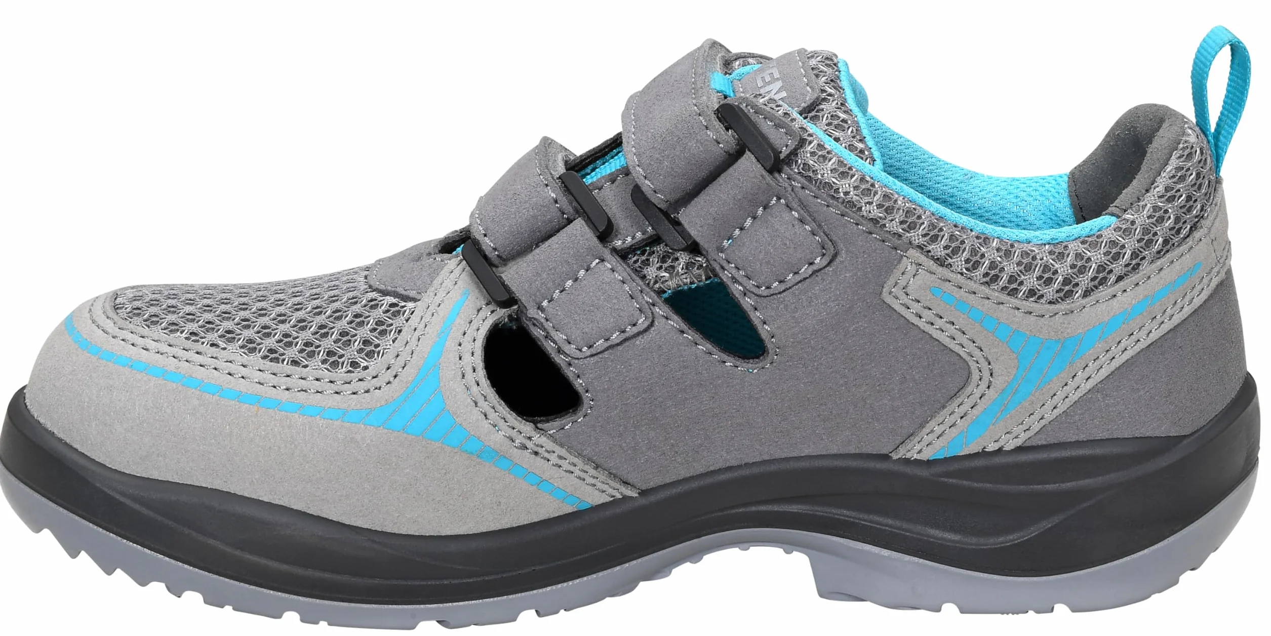 Elten Mila Aqua Easy ESD S1 Zapatillas de seguridad mujer ligeras gris agua puntera acero cierre velcro talla 35