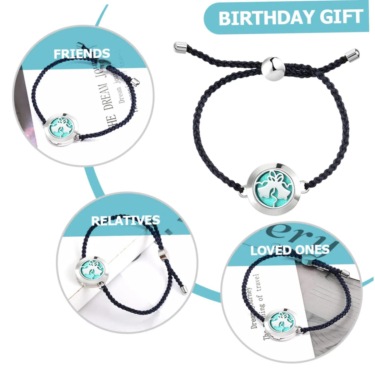 5piezas Pulsera Difusora De Aceites Esenciales Para Mujeres Pulsera Ajustable De Aromaterapia Locket De Perfume Joyería Elegante Para Ocasiones Especiales