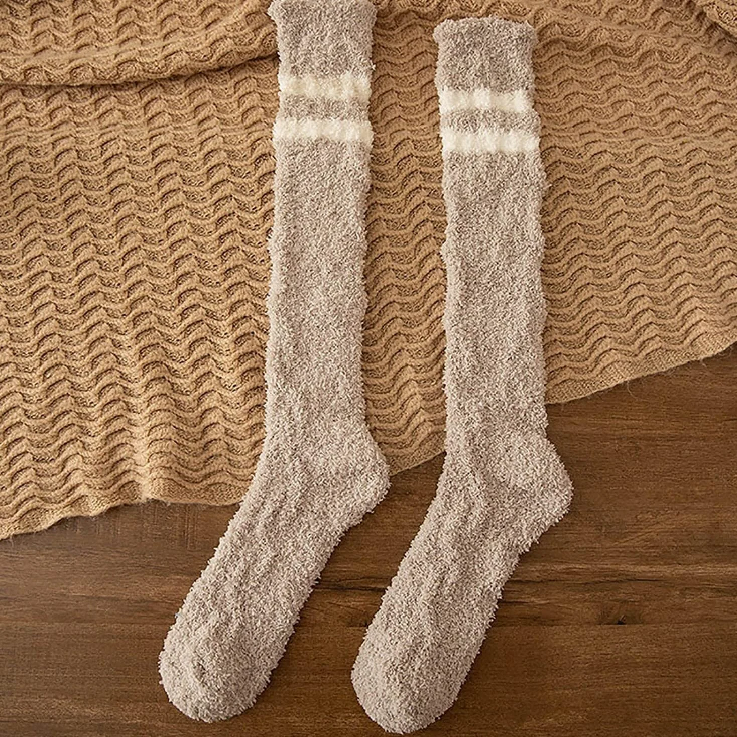 Calcetines Invierno 5 Pares De Calcetines Esponjosos Para Mujer, Calentadores De Piernas De Felpa Coralina Gruesa De Invierno, Calcetines Cálidos Hasta La Rodilla Calcetines Termicos