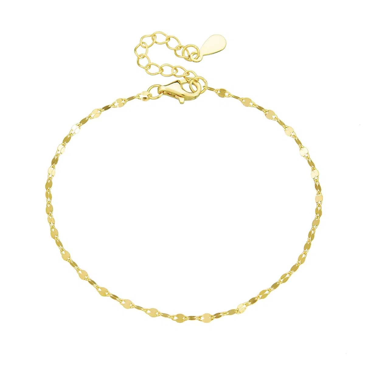Pulsera para mujer, pulsera de eslabones de cadena para mujer, cadena de oro amarillo, joyería delicada