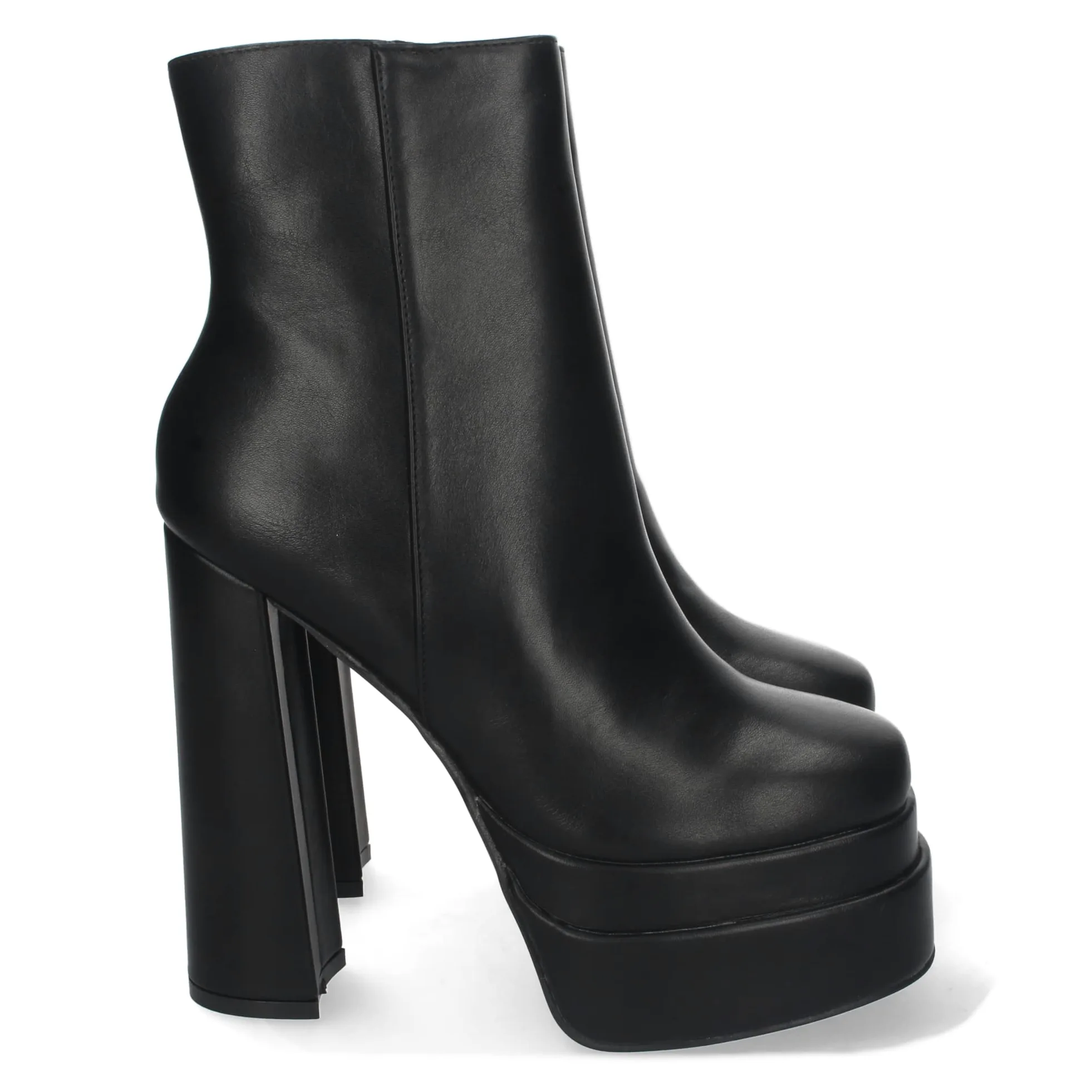 shoes&blues.es Botin de Mujer, con Tacon Alto y Plataforma, Comodas, con Estampado Liso, y Cierre de Cremallera 2022