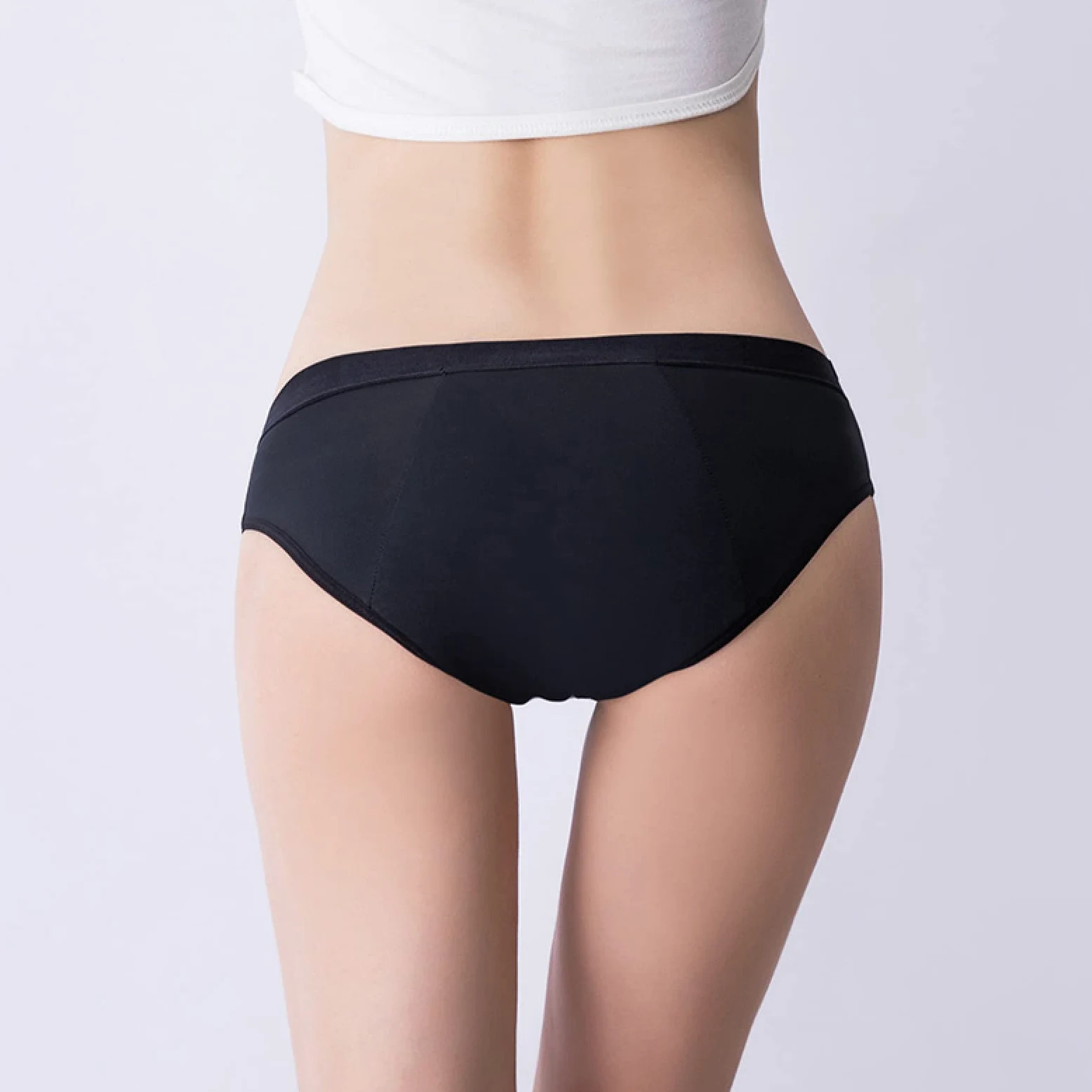 Bragas Mujer Pantalones fisiológicos de Talla Grande de Cuatro Capas para Mujer Ropa Interior a Prueba de Fugas Pantalones Sanitarios Pantalones menstruales 2/4 Uds