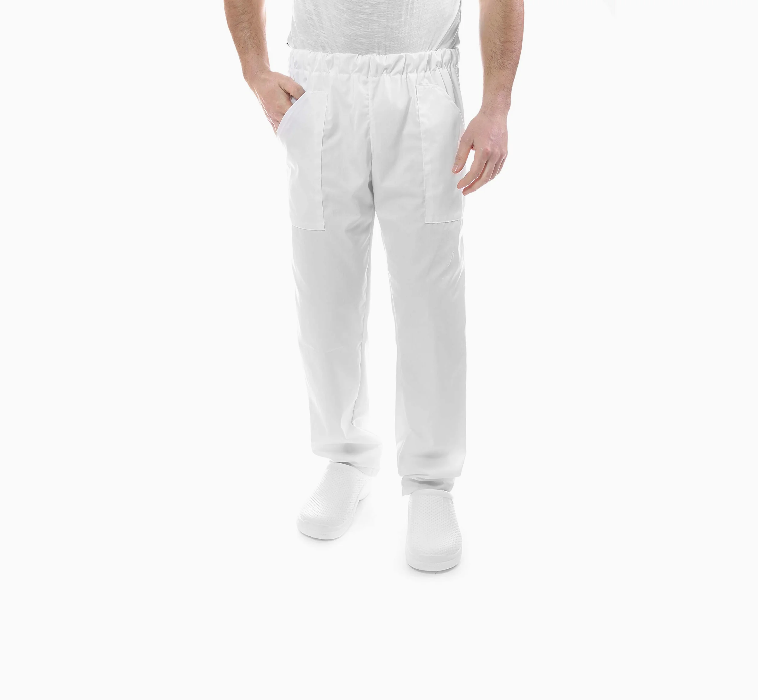 Bordado gratuito – Conjunto de cocinero para hombre – blanco, negro – uniforme de chef – Chaqueta, pantalones y delantal – Uniforme para cocina y restaurante – Fabricado en Italia,