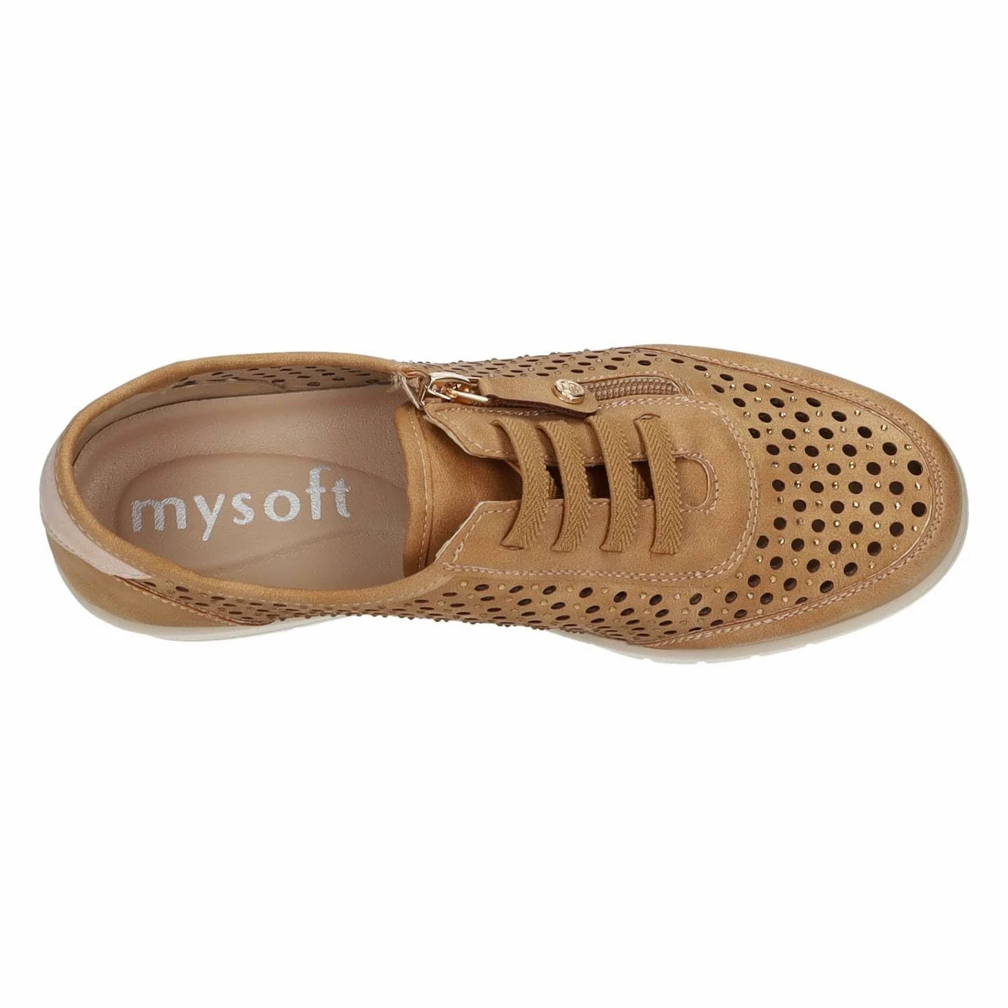 26M206 Calzado Calado para Mujer Color Cuero, Ligero, con Plantilla extraíble Suave y Gruesa, Ideal para Primavera y Verano Mujer Deportivos