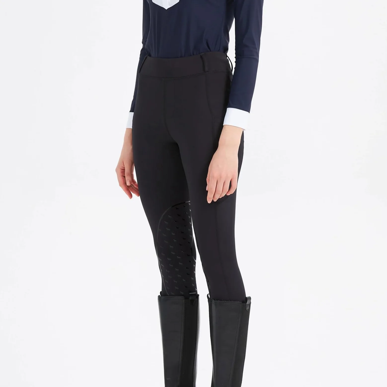 Pantalones De Equitación Pantalones de equitación Primavera y Verano for Mujer, Punto, Alta Elasticidad, Ajustados, Silicona, Transpirables Mallas De Equitación