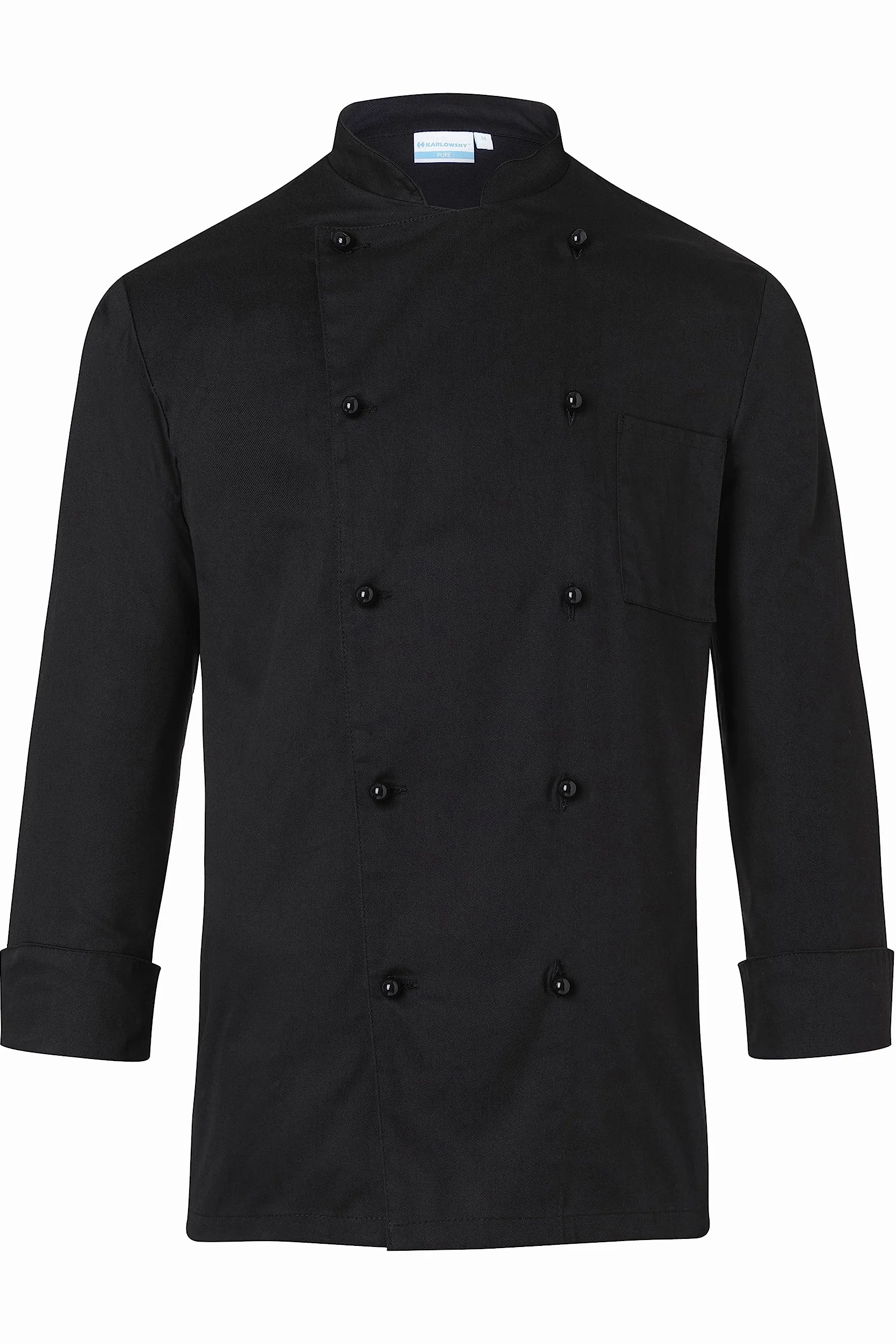 Karlowsky Chaqueta de cocinero Basic negra, talla 3XL
