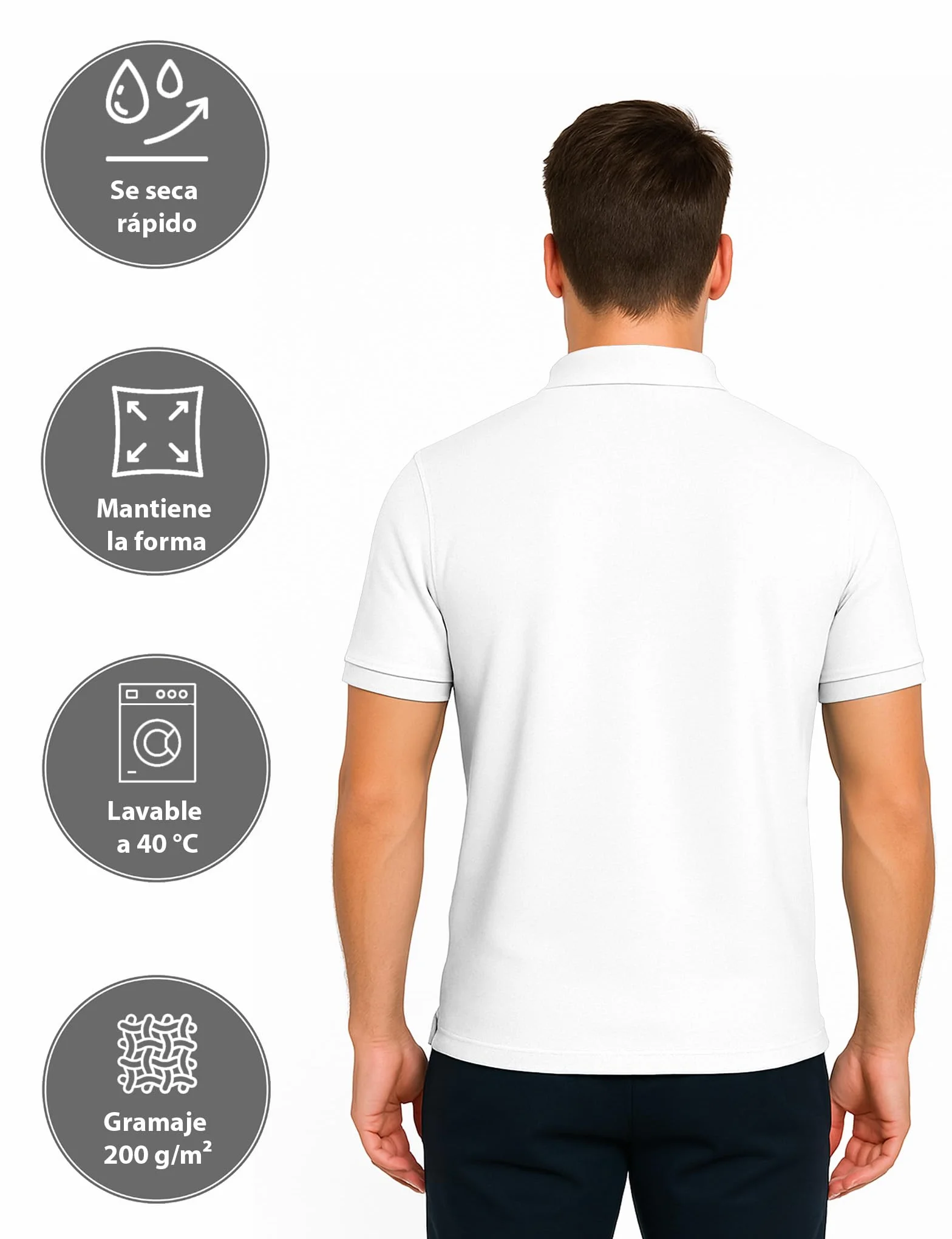 ALPIDEX Camiseta Polo Hombre Pack de 3 Manga Corta 100% Algodón Unicolor