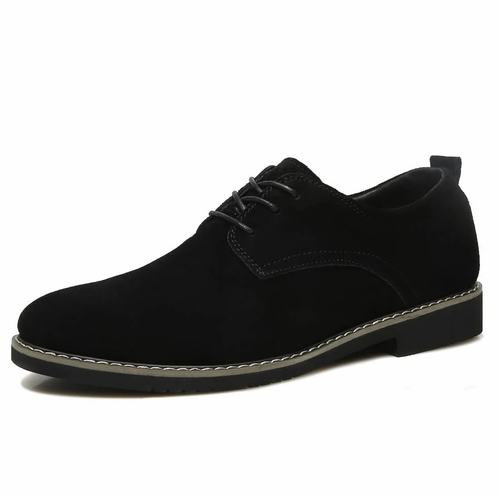 Zapatos Oxford de ante para hombre, estilo clásico británico, mocasines con borlas para uso casual y de negocios, suela suave para conducir, Negro -, 42 EU