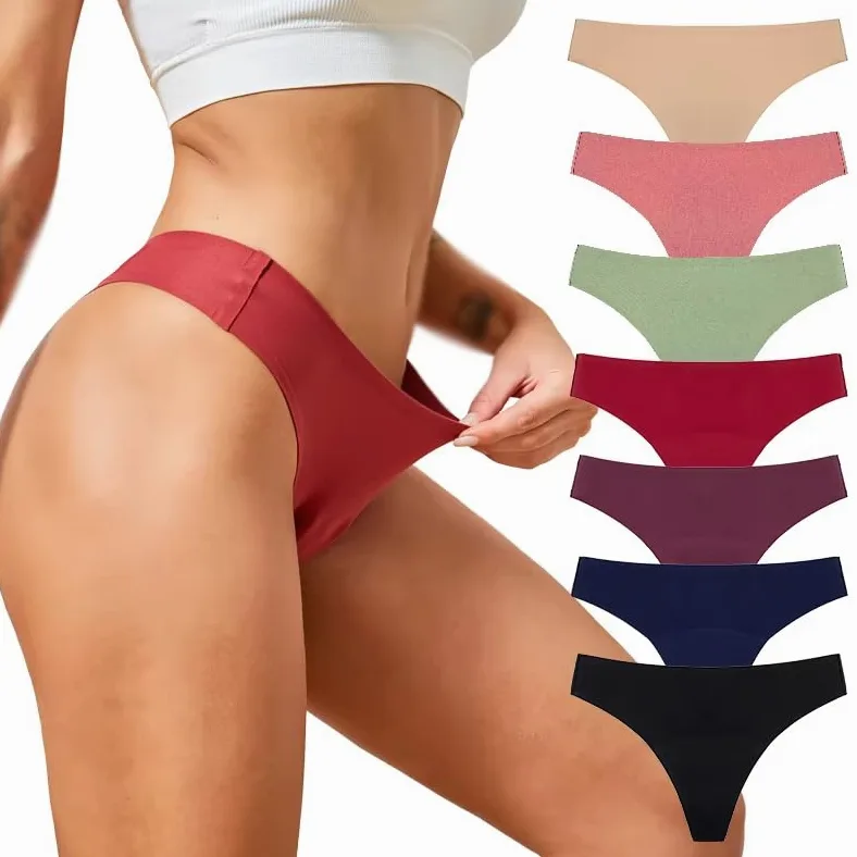 Braguitas Menstruales de Algodón con Protección Adicional para El Período de Flujo Abundante Absorbentes a Prueba de Fugas para Posparto Sin Costuras Paquete de 7 Multicolor Talla Xxl