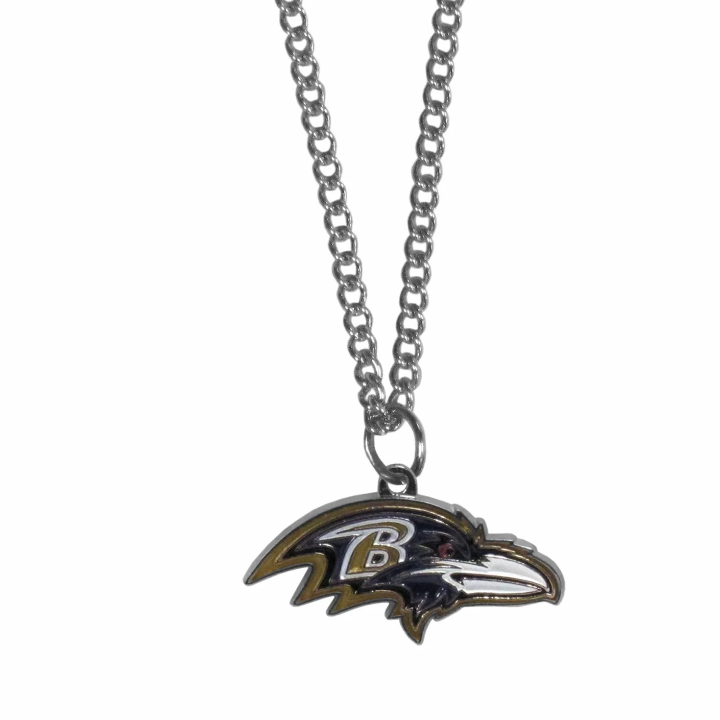 Siskiyou NFL Cadena Collar con pequeño Colgante, 20 ", Plata