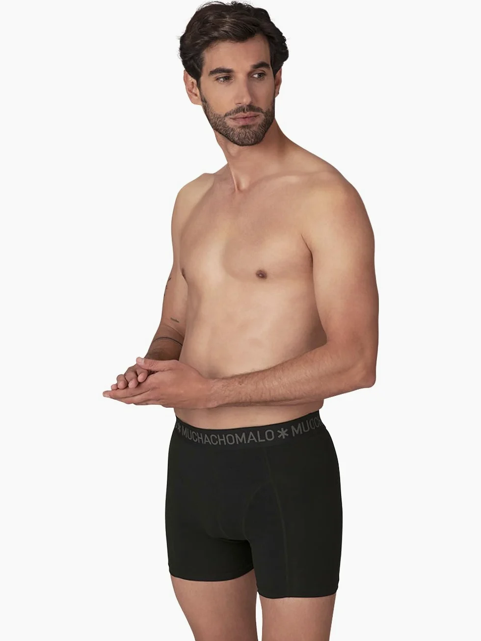 Muchachomalo Calzoncillos para Hombre, Ropa Interior Lisa de Algodón para Hombre, Pack de 10 Unidades, Bóxers Lisos de Corte Clásico con Cintura Elástica