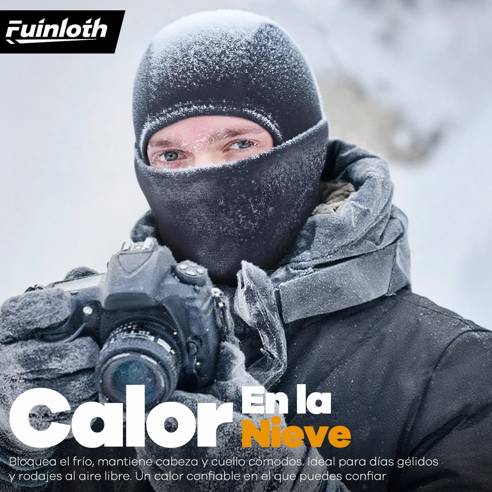 fuinloth Pasamontañas Moto, Invierno Balaclava Anti Viento Termico Sotocasco Esquí Hombre/Mujer