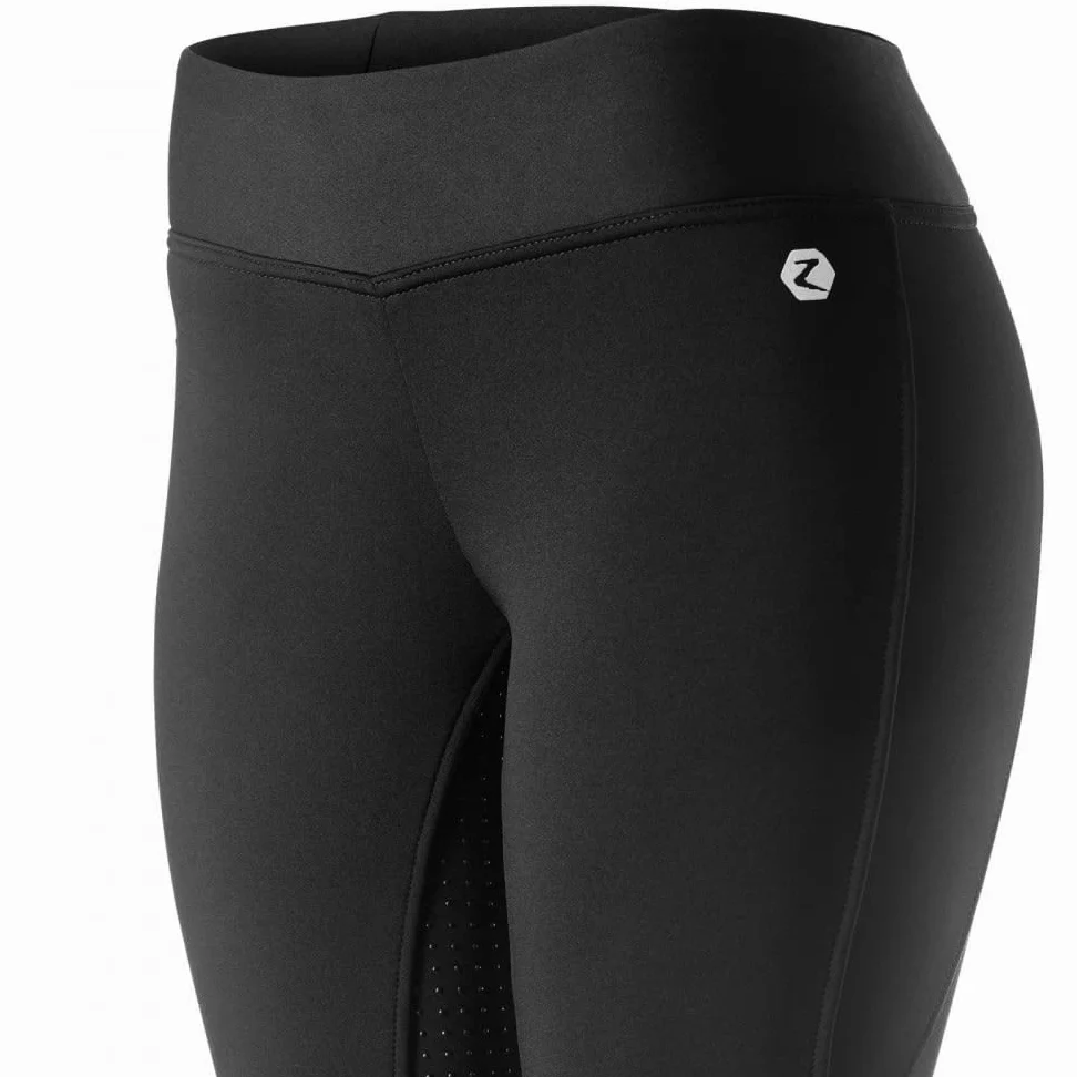 HORZE Active - Mallas de equitación de Silicona con Forro Polar para Mujer, Negro -, 36 US