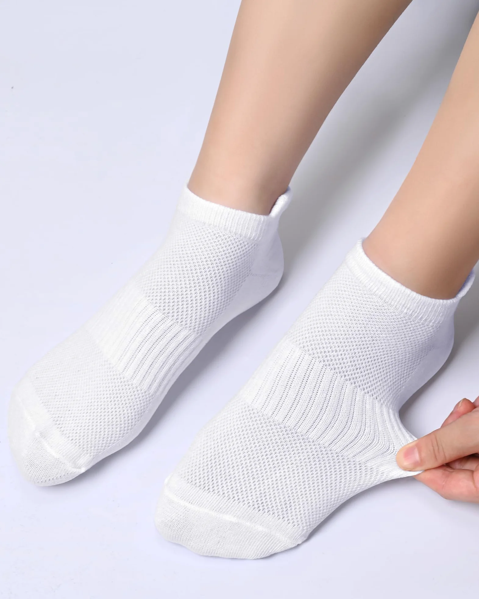 10 pares de calcetines para niños y niñas, calcetines atléticos de corte bajo, medio acolchado, de algodón, invisibles