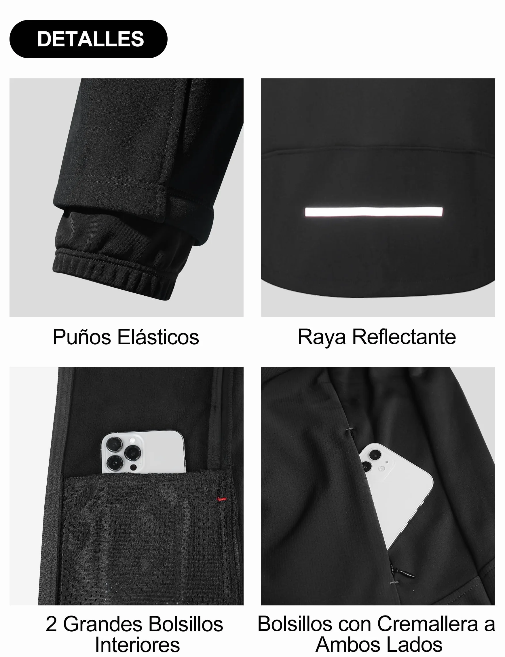 INBIKE Chaqueta Softshell Cálida Para Invierno Cazadora Resistente Al Viento y Agua Con Capucha Extraíble y Forro Polar Suave Para Trekking Senderismo Escalada Ciclismo Running 7103