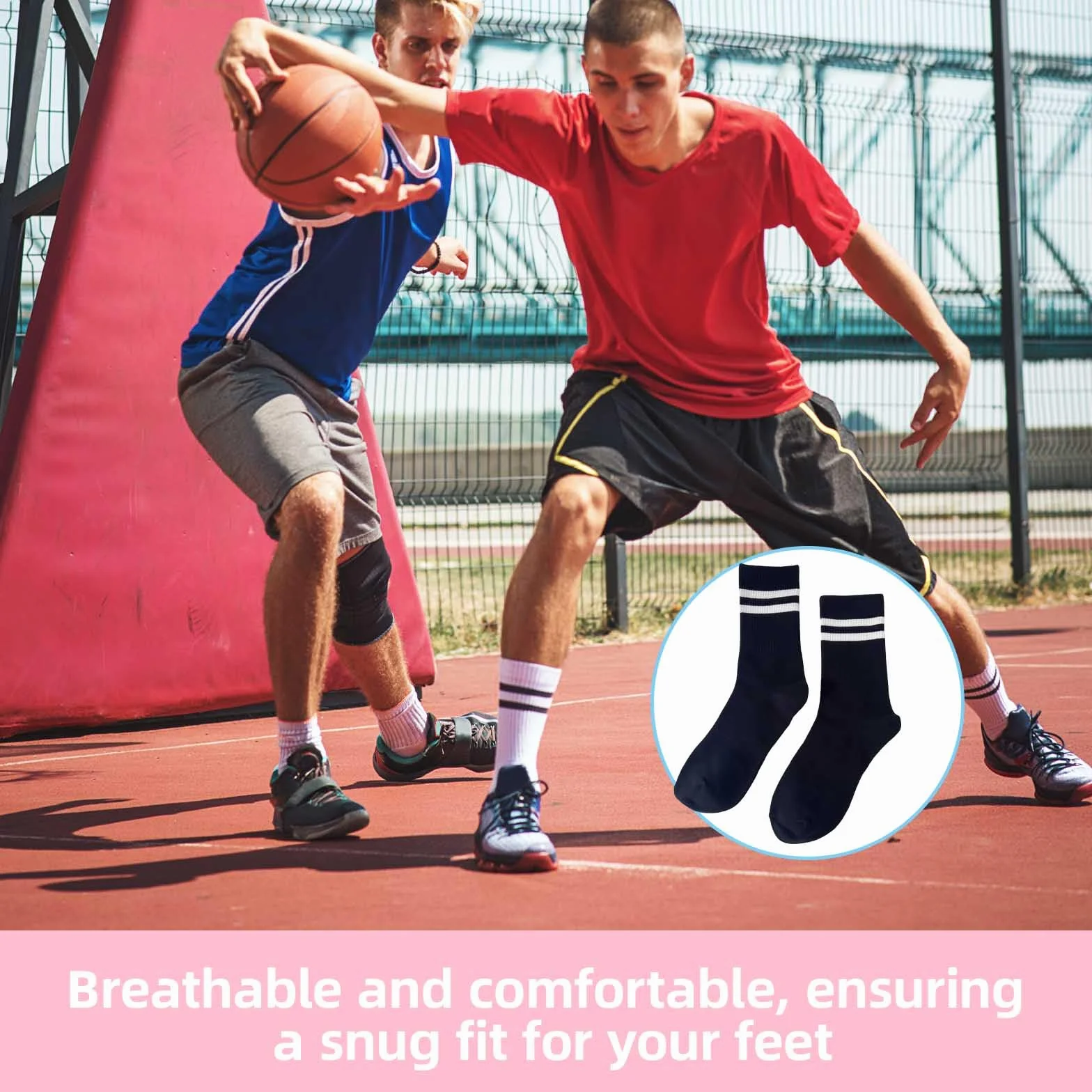 Calcetines niña Deportivos 6 Pares Calcetines Altos algodón elástico Multicolor para Deporte y Uso Diario Primavera Verano otoño Invierno