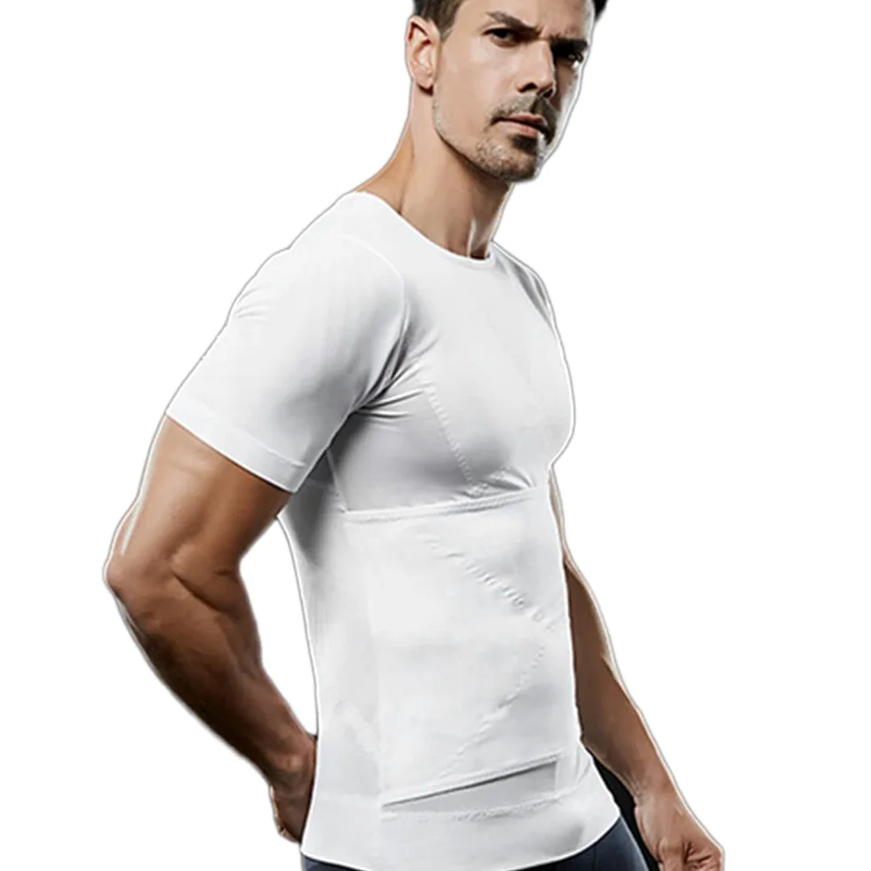 Adelgazantes Chaleco Deportivo Compresión Camiseta Interior Deportiva, Faja Moldeadora y de Abdomen para Hombre Fajas Reductores Camisas