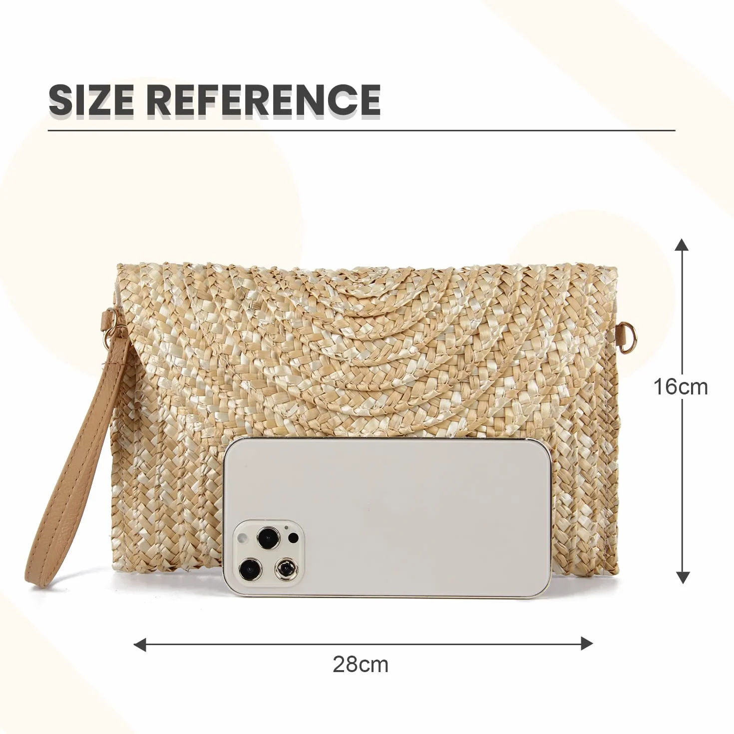 LHHMZ Cartera de mano de paja para mujer Bolsos de verano Bolsos de hombro de paja tejida Cartera de playa