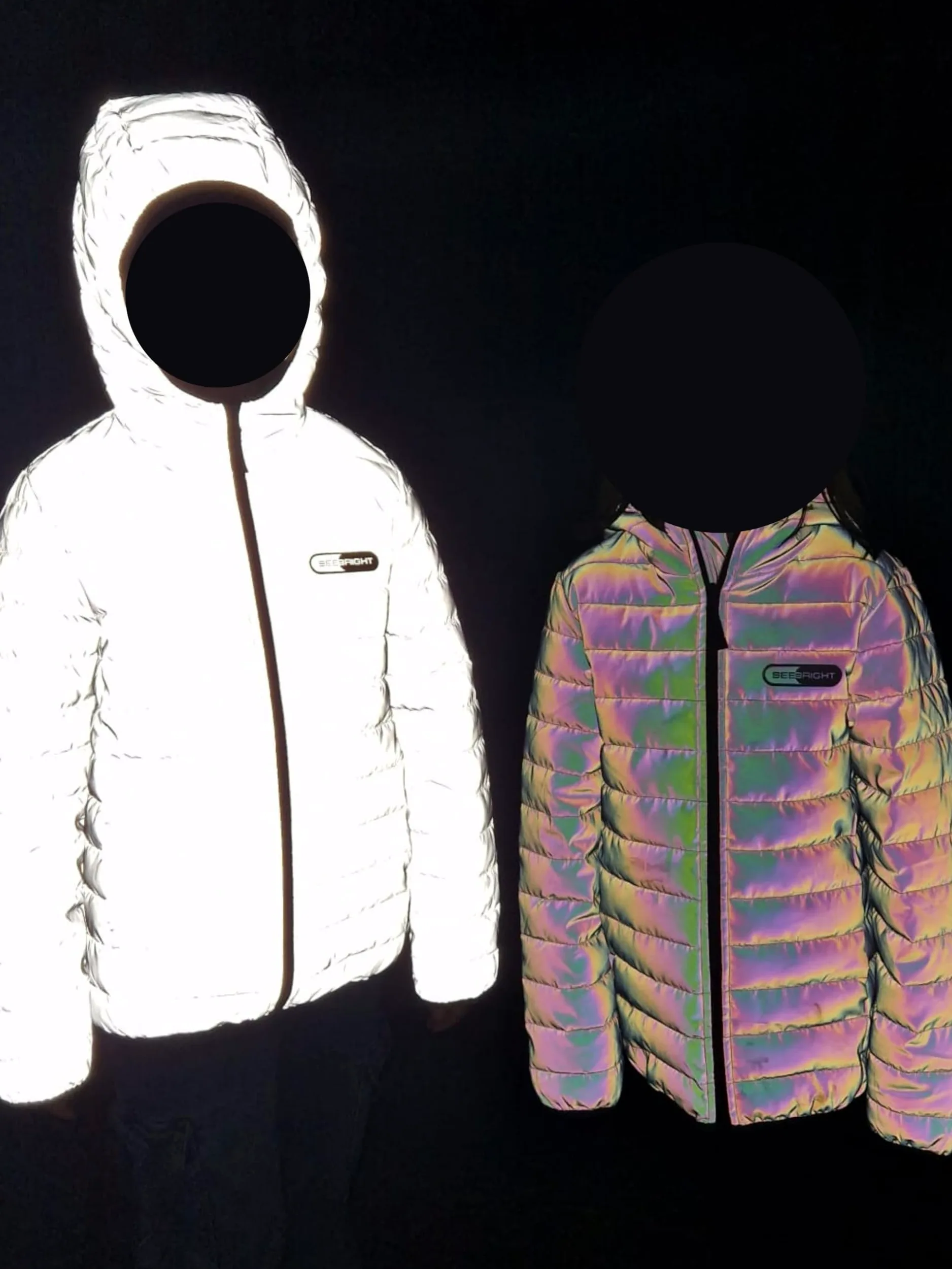 Chaquetas acolchadas reflectantes para niños
