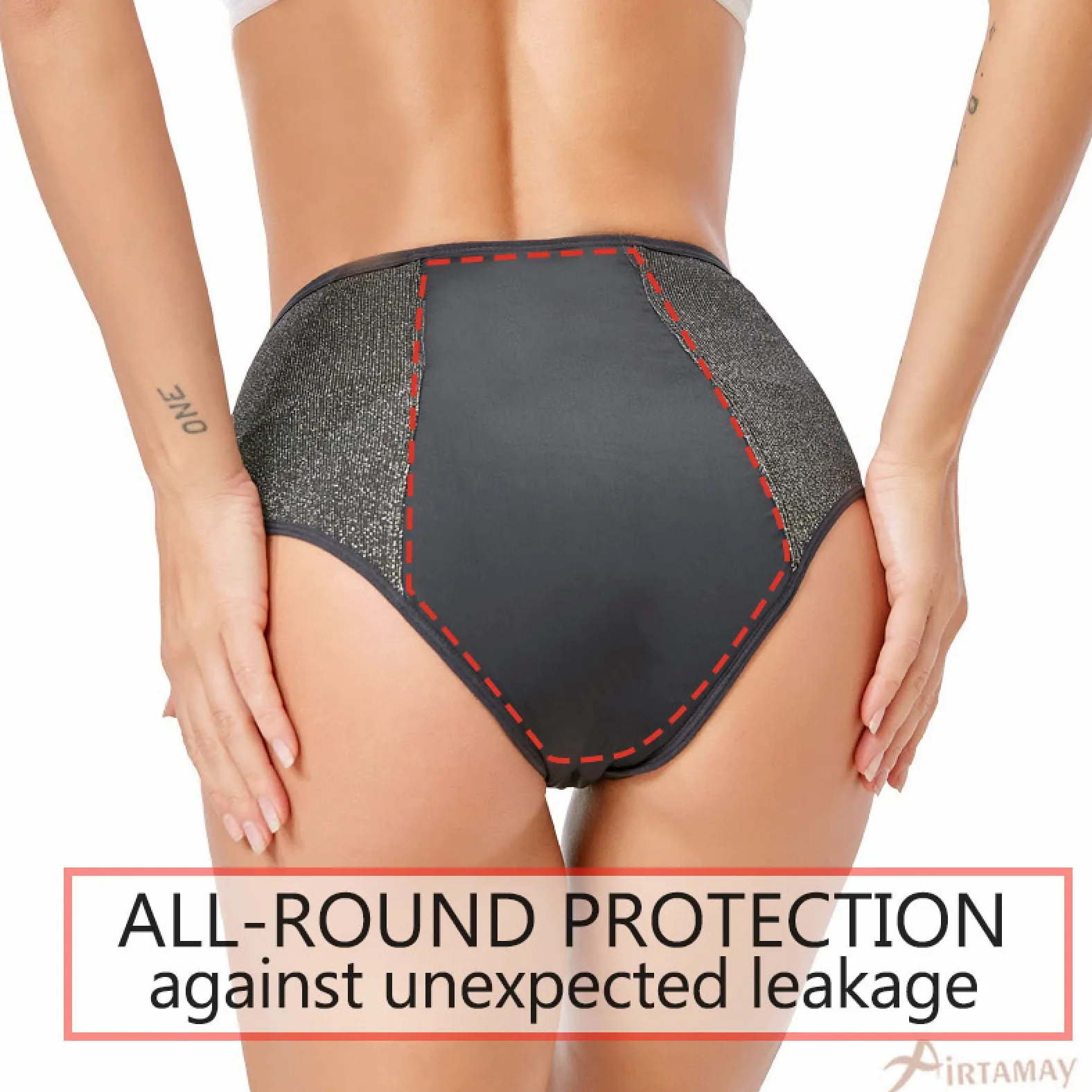 Bragas Mujer Algodon 2/4 Uds Ropa Interior fisiológica sin servilletas sanitarias de Cuatro Capas de Gran tamaño Pantalones Sanitarios menstruales para tía Femenina