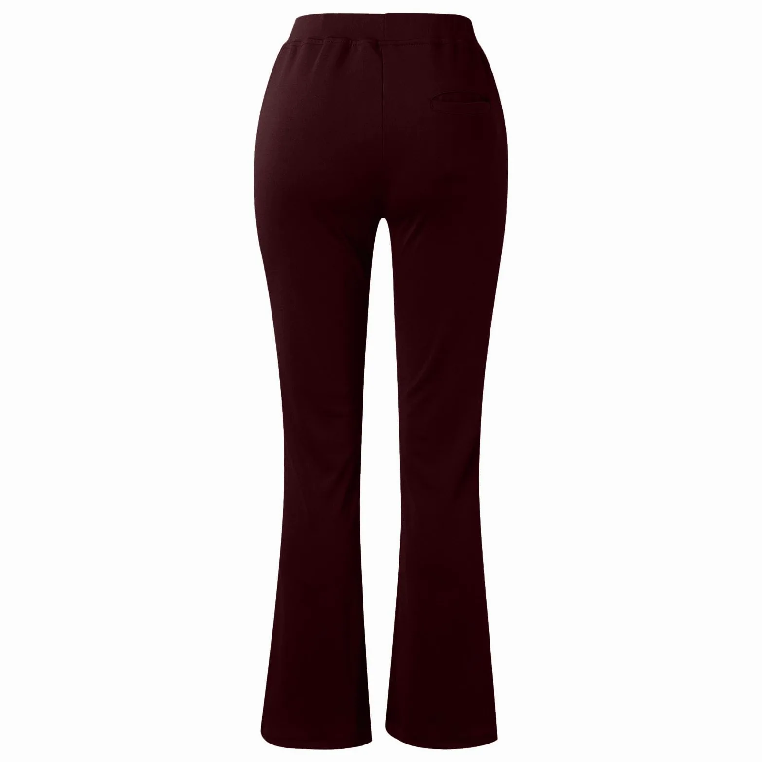 HAOLEI Pantalones Mujer Vestir,Pantalones Acampanados de Cintura Alta para Mujer Slim Fit Pantalones Acampanados Cómodos de Pierna Rectos Pantalón Largo Trabajo con Bolsillos Pantalones Casuales