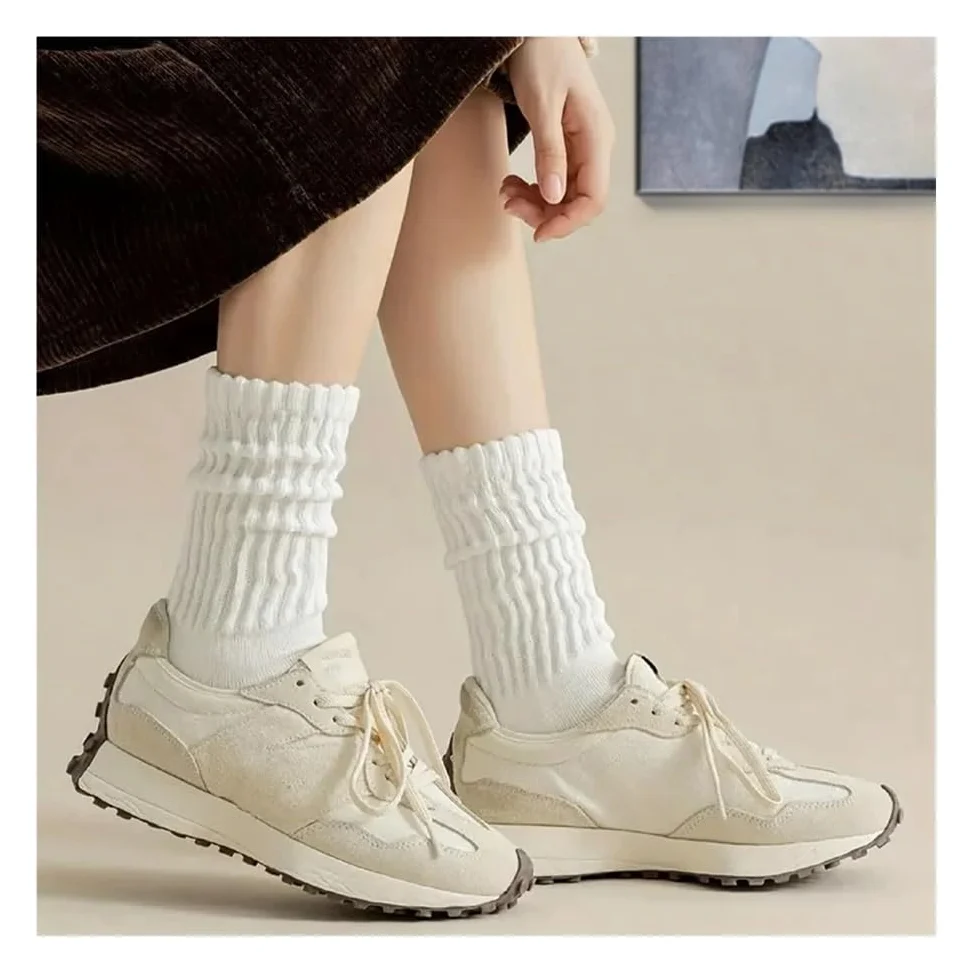 6 pares de calcetines de media pantorrilla gruesos de punto térmico para mujer, bonitos calcetines largos sueltos holgados para primavera, otoño e invierno