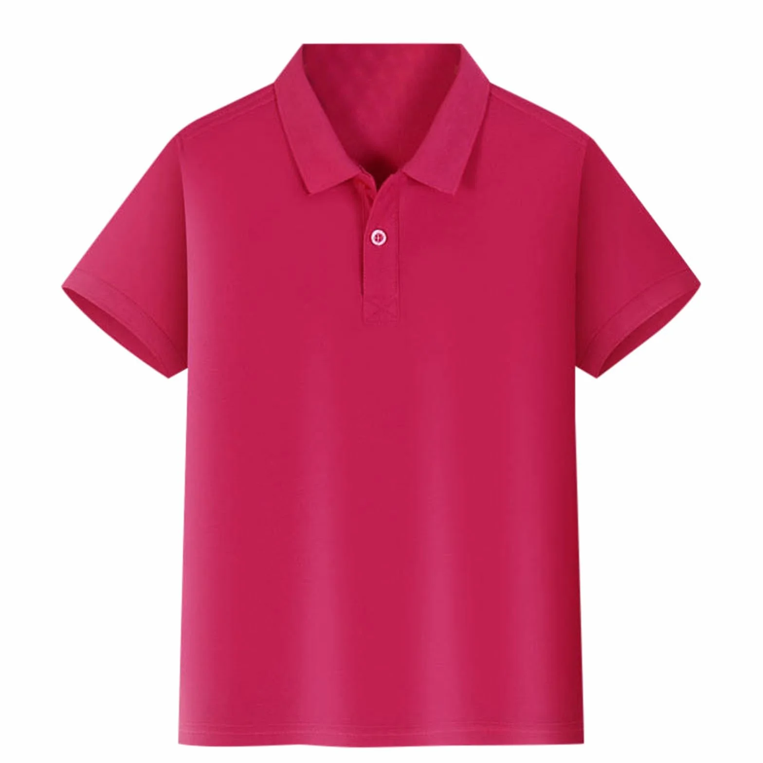 Polo para niños y niñas, manga corta, monocolor, con botones, transpirable, de secado rápido, de algodón, camiseta de verano, polo de golf, informal, camiseta deportiva sin bolsillo en el pecho, corte