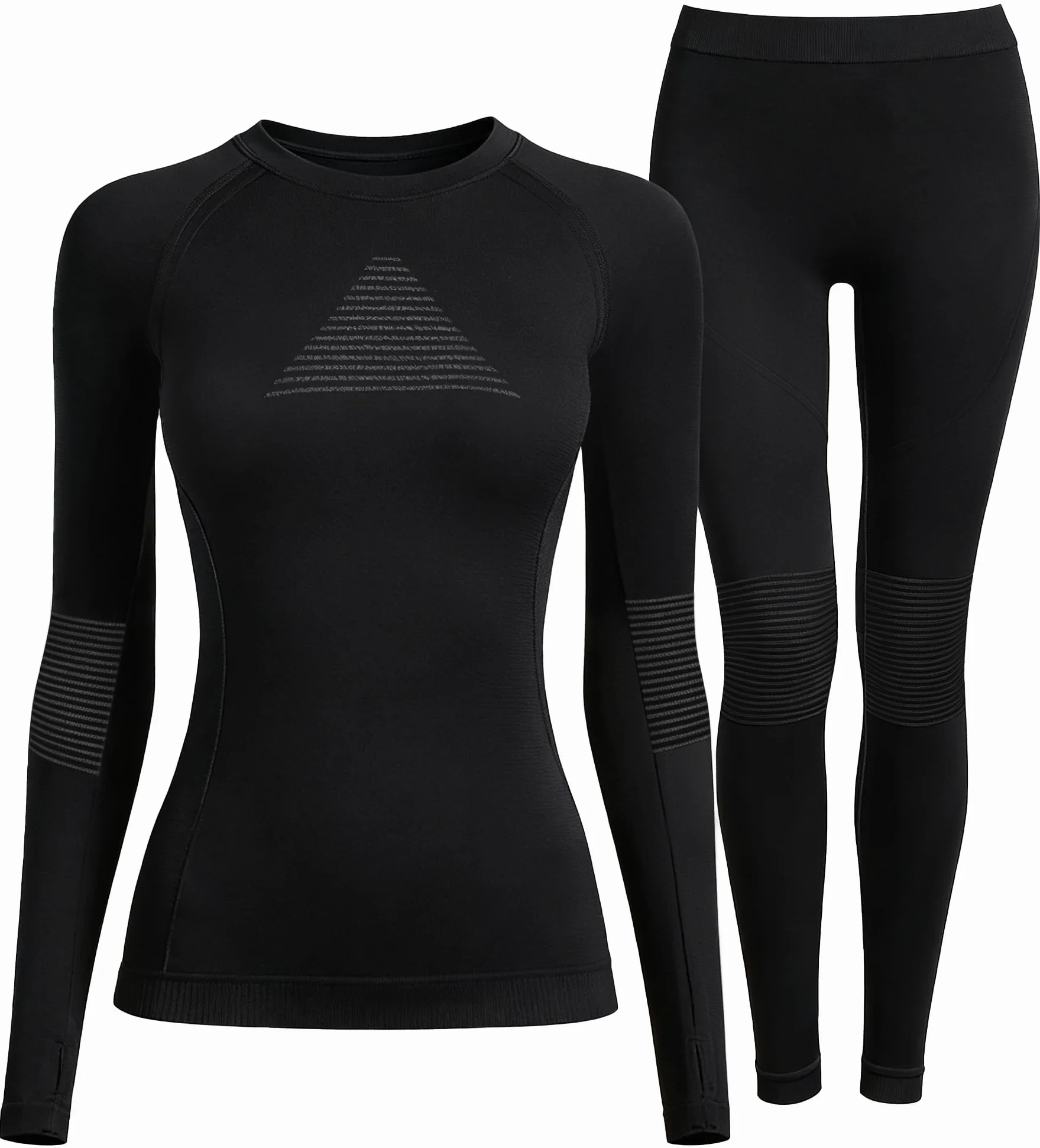 EIISSION Ropa Termica Mujer Set Invierno Conjunto Ropa Interior Térmica Camiseta Manga Larga Pantalón Termico para el Frio Extremo Mallas Termicas