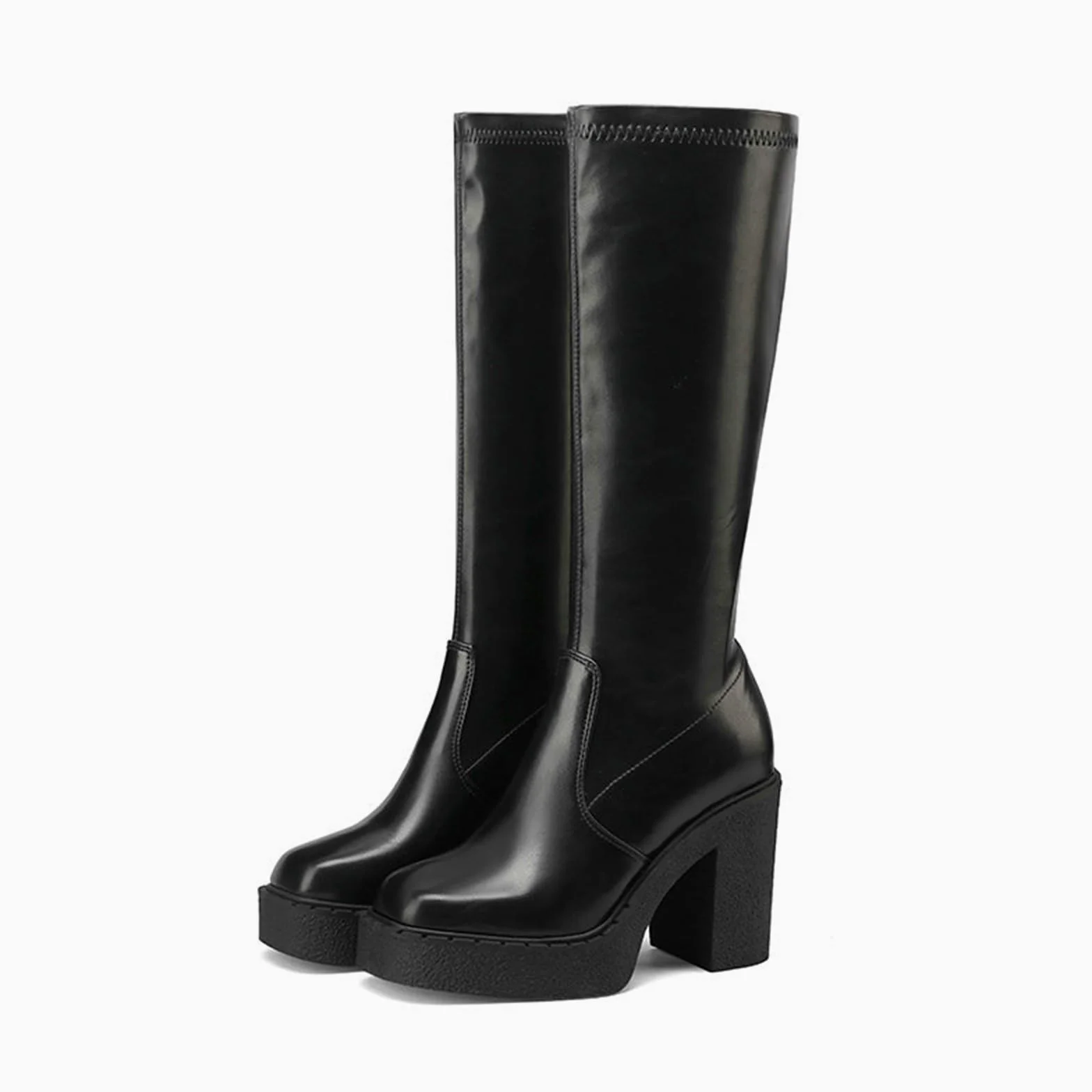 Botas Stretch para Mujer con Tacón Bloque