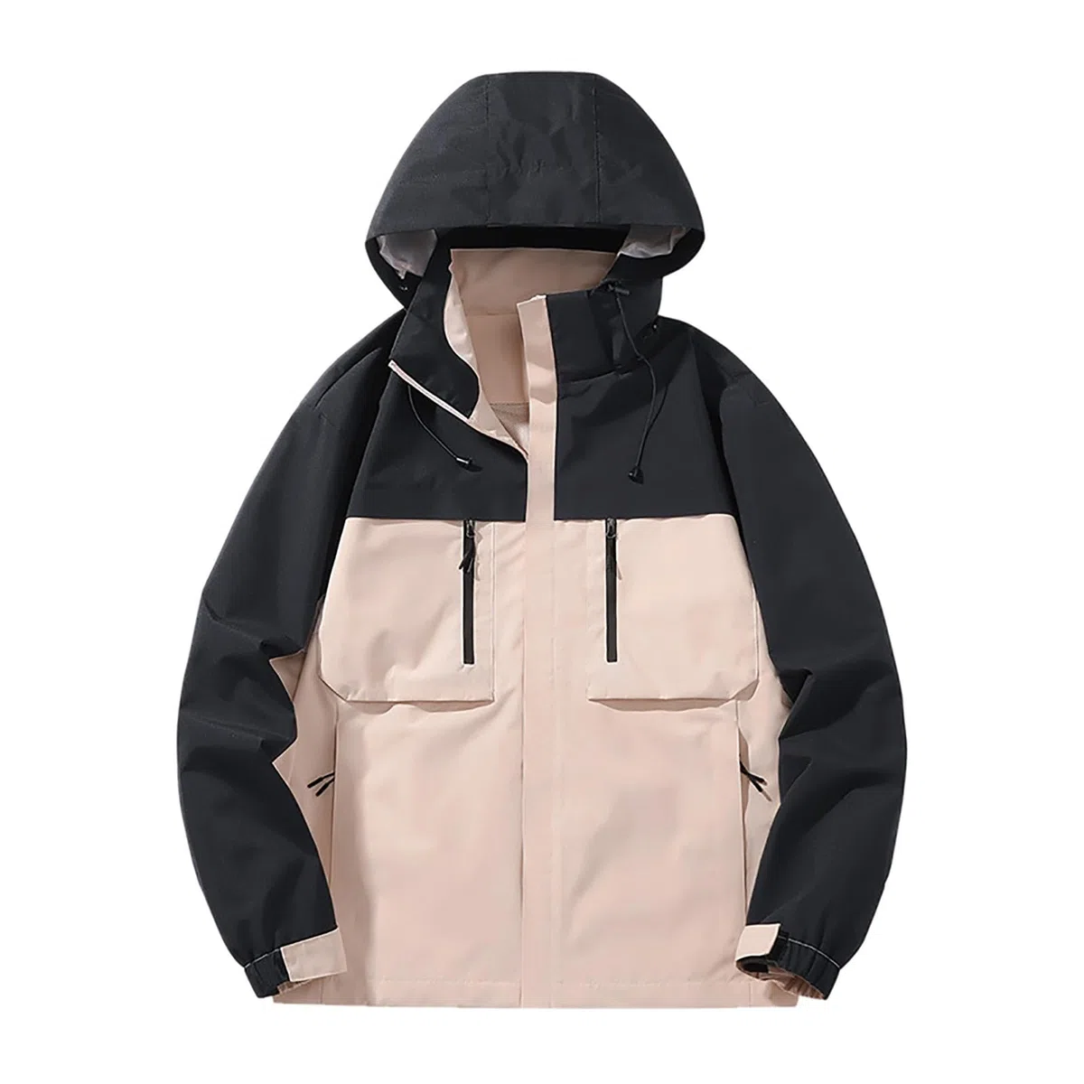 Genérico Chubasquero Hombre Impermeable - Chaqueta casual deportiva para hombre con capucha diseño bloqueado resistente al agua transpirable y holgada