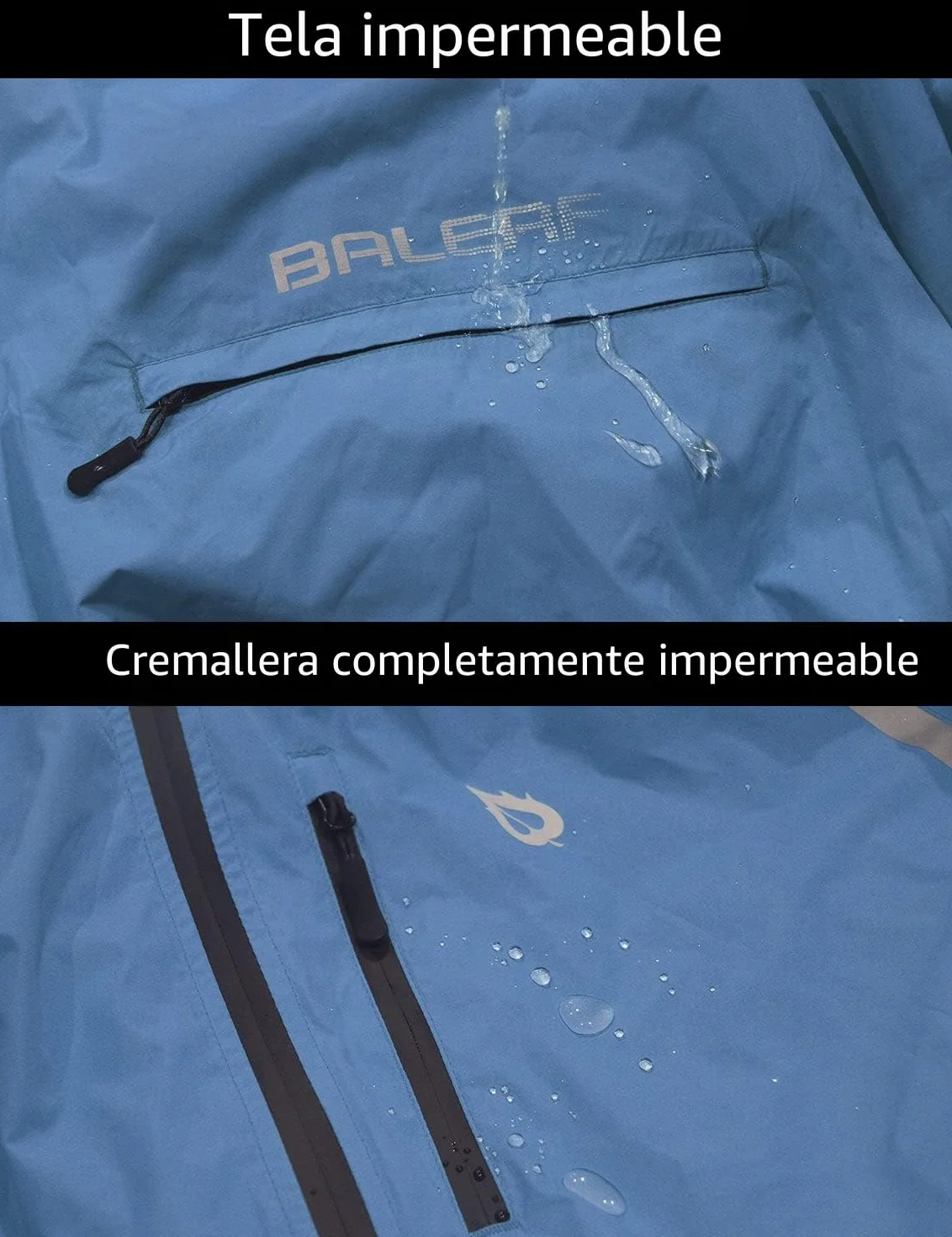 baleaf Chaqueta Impermeable Ciclismo Hombre Transpirable Secado Rápido Cortavientos con Bolsillos