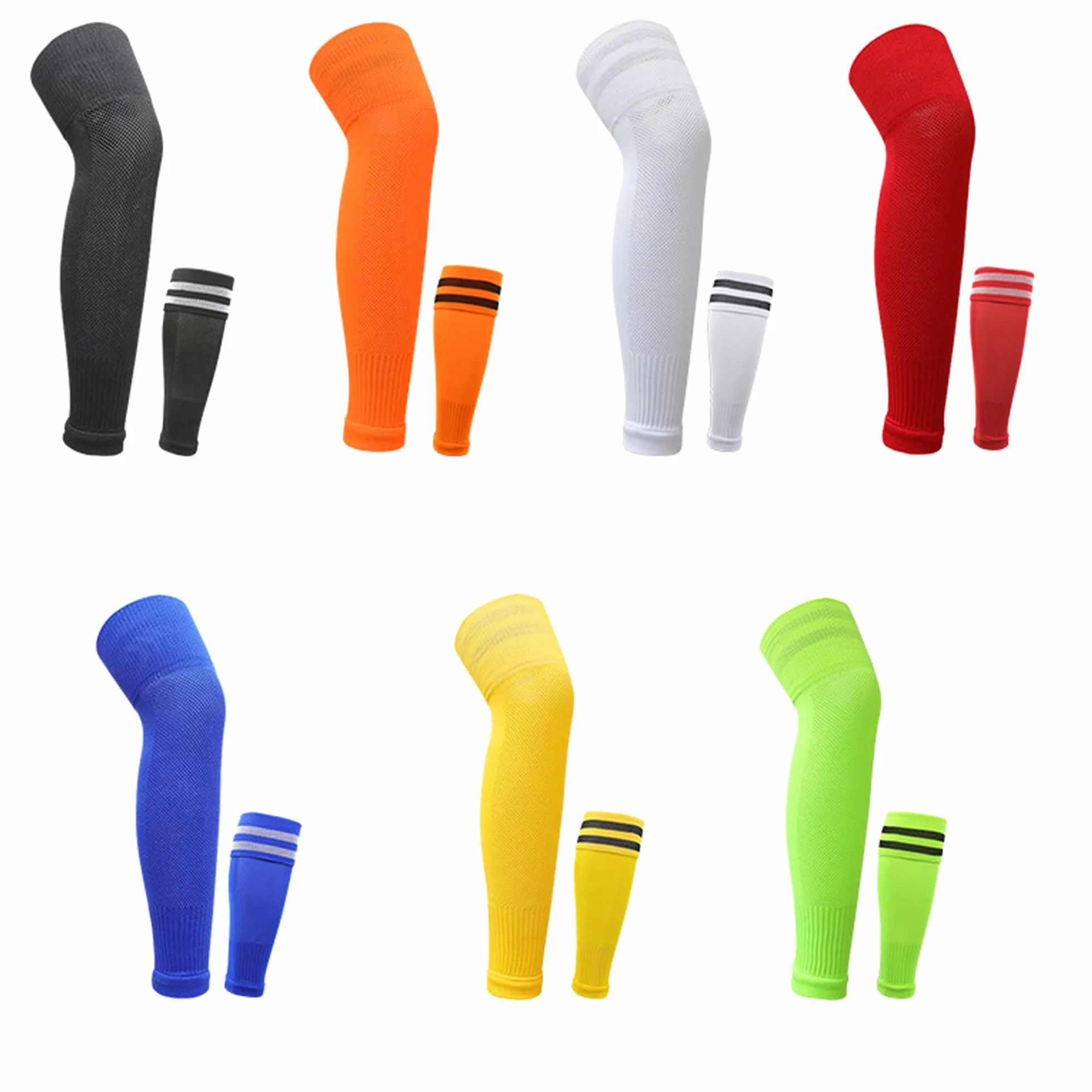 Medias deportivas hasta la rodilla, almohadillas de fútbol transpirables y suaves