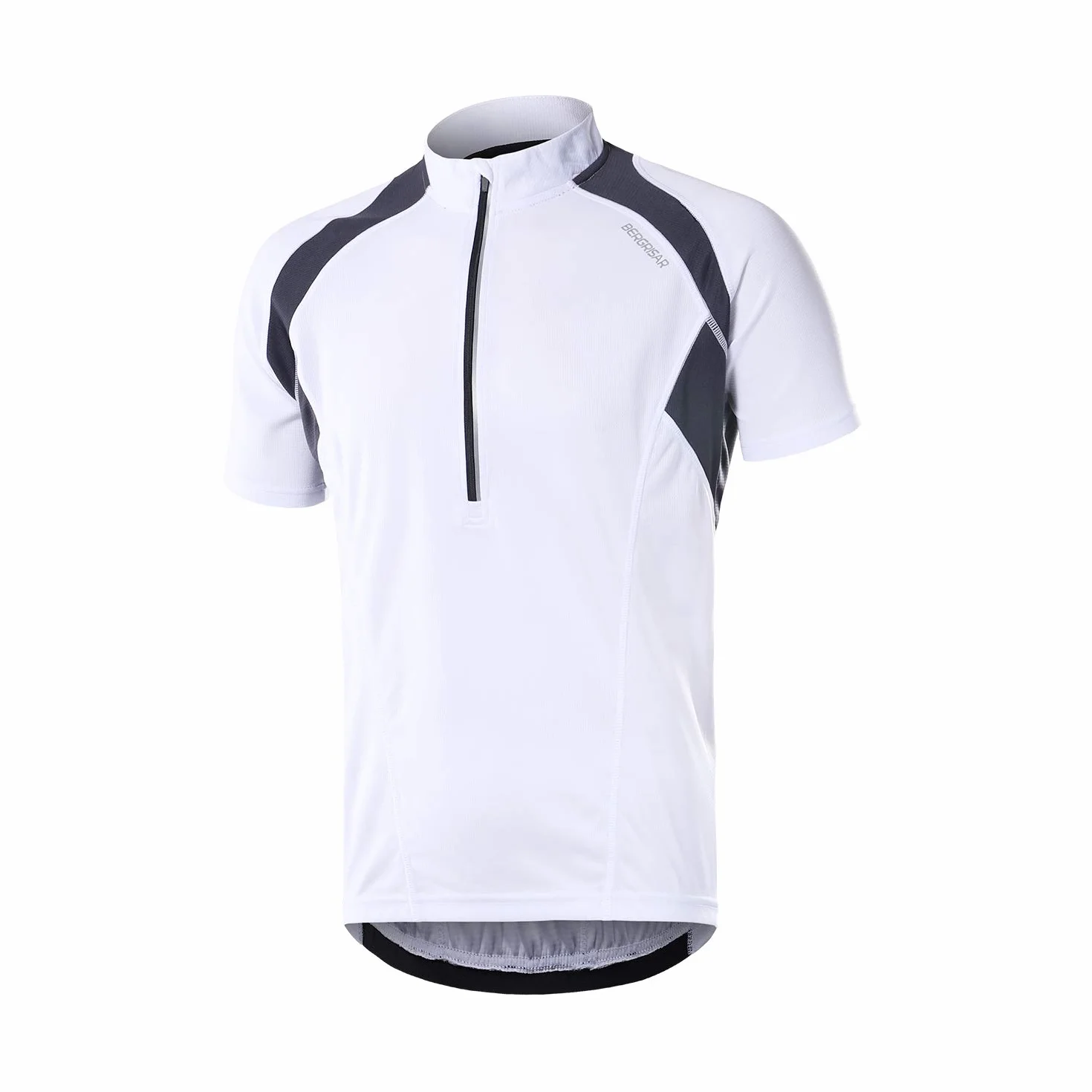 BERGRISAR Hombre Media Cremallera Ciclismo Maillot Primavera Verano Manga Corta Ropa Ciclista BG060