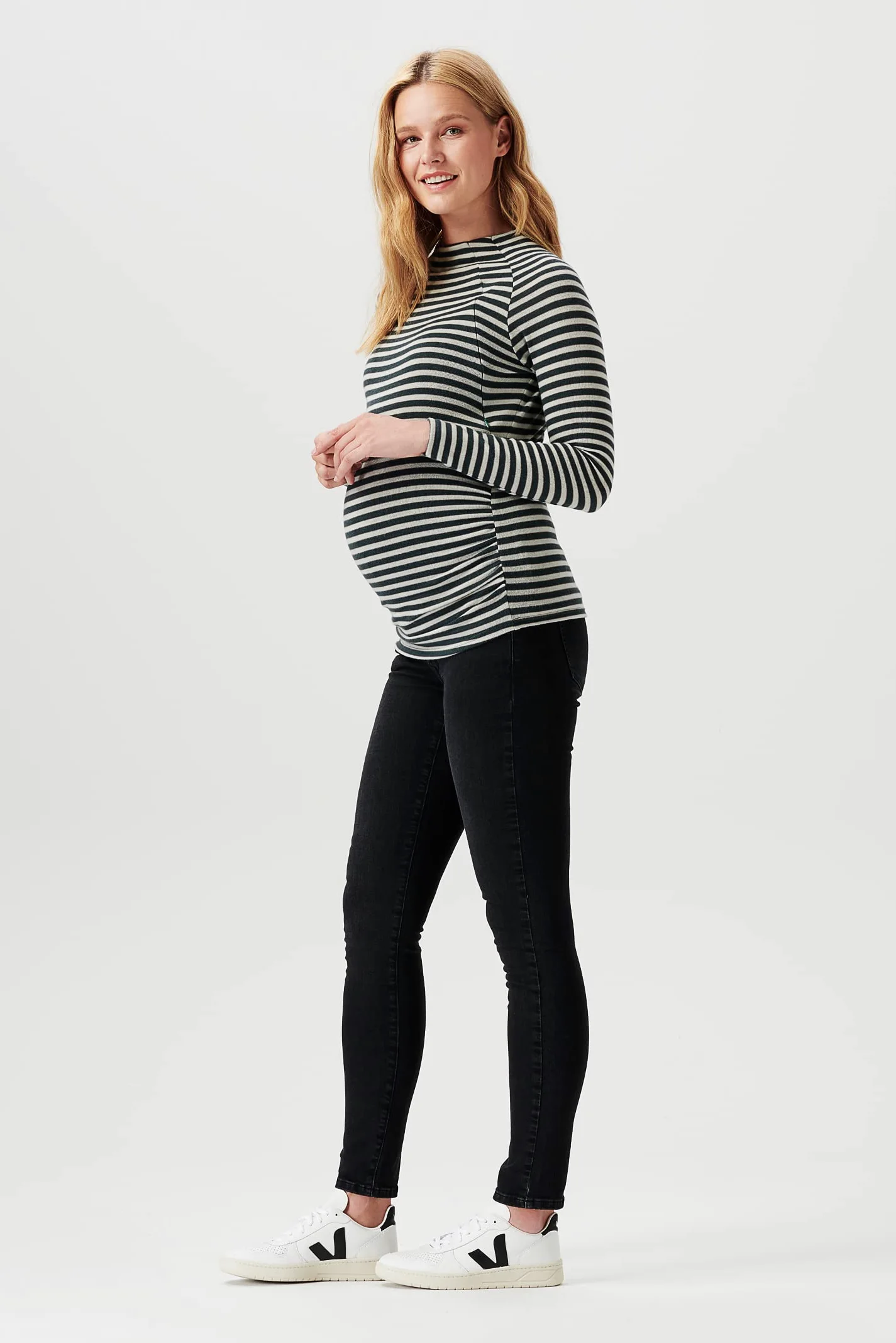 Noppies Top Pomeroy Nursing Long Sleeve Camiseta, Green Gables-P982, 44 para Mujer