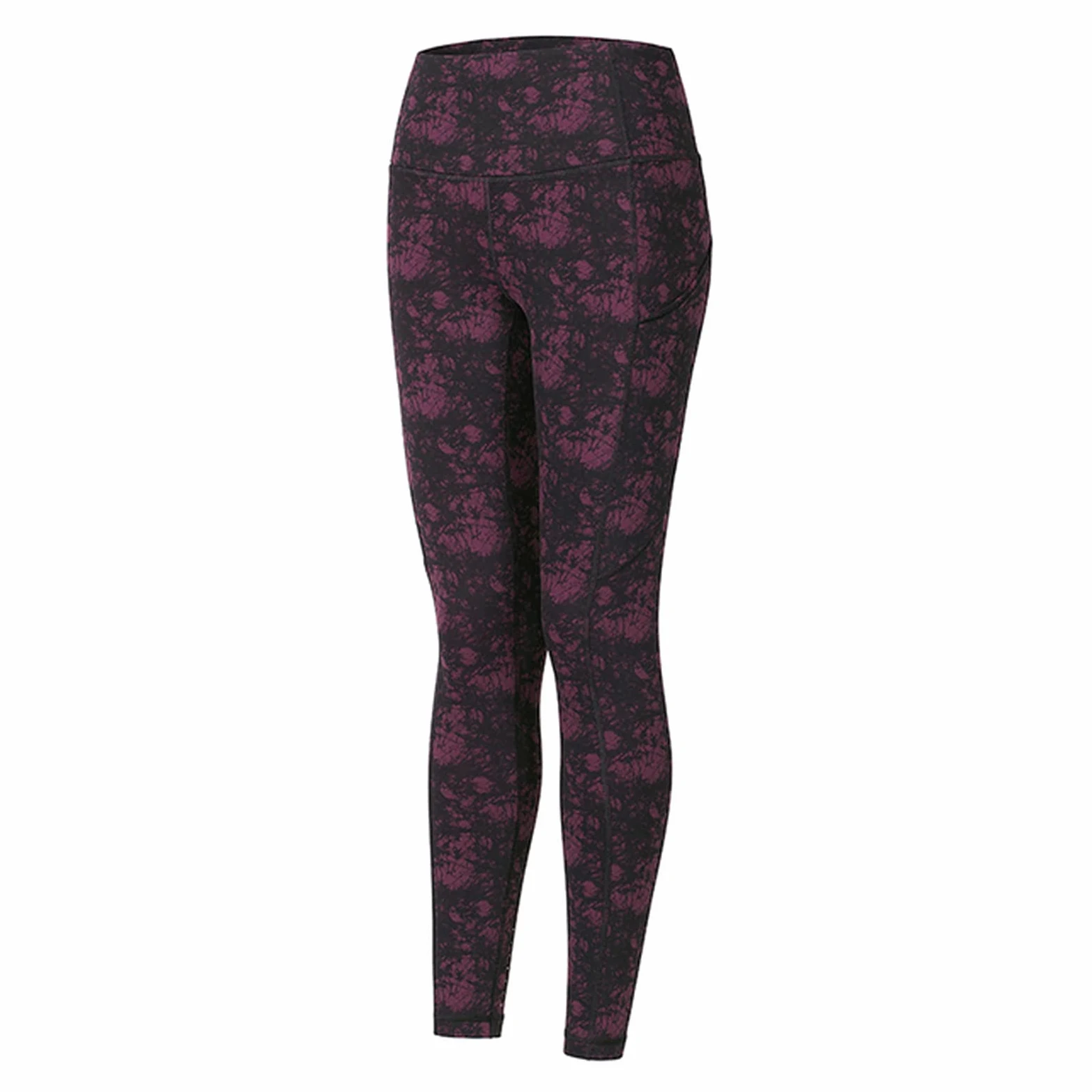 Polainas Impermeables Pantalones de yoga de cintura alta de las mujeres con bolsillos desnudos sentimientos de entrenamiento Leggings Polainas Trail Running ( Color : Texture pattern38 , Size : Small