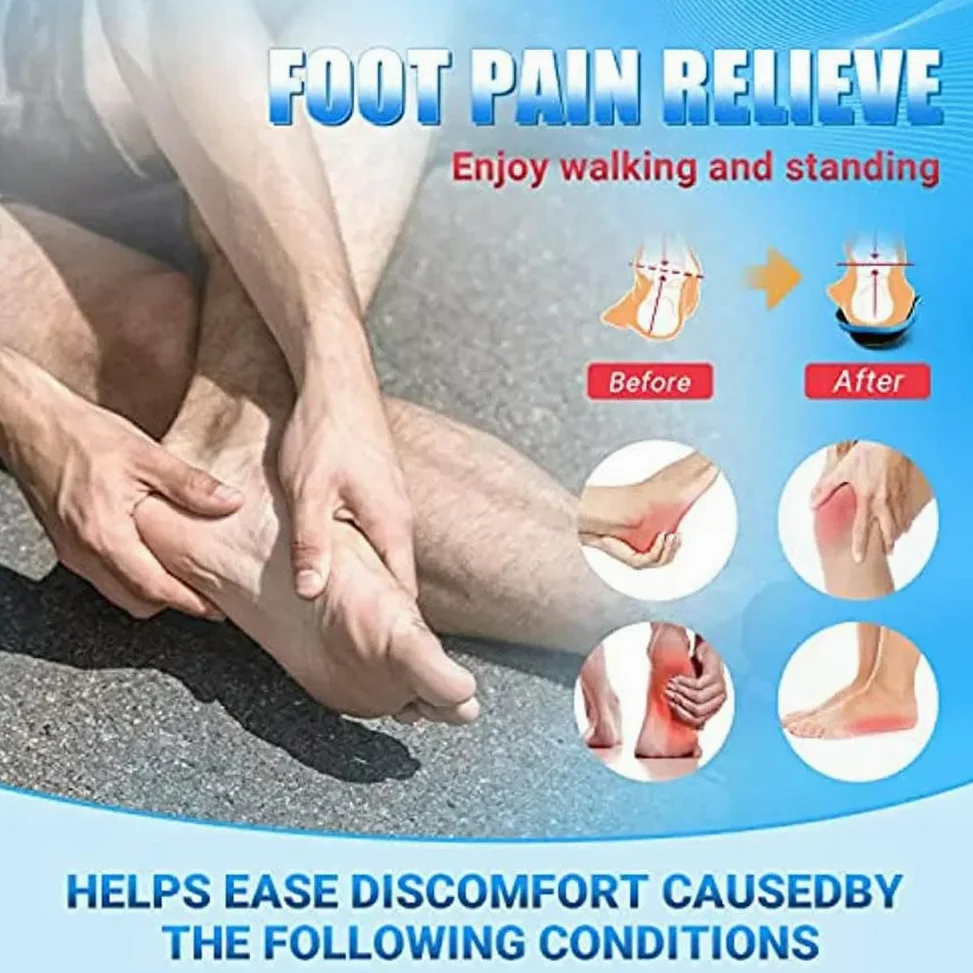 Plantillas de arco para mujeres y hombres, plantillas ortopédicas para aliviar el dolor de pies planos, fascitis plantar, dolor de talón