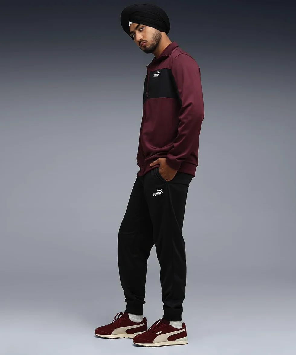PUMA Chándal de hombre Acetata Poly Colourblock Burdeos Código 687304-96