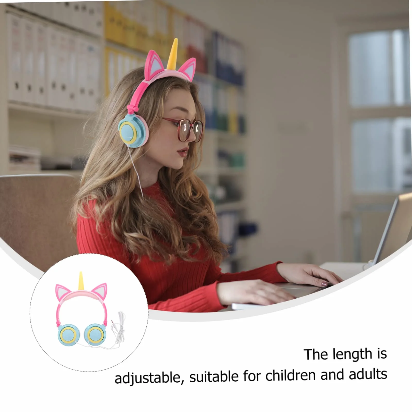 Auriculares De Unicornio Brillantes para Niñas Forma De Unicornio Fabricados Resistente para Jugar El Parque o Fiestas De Cumpleaños