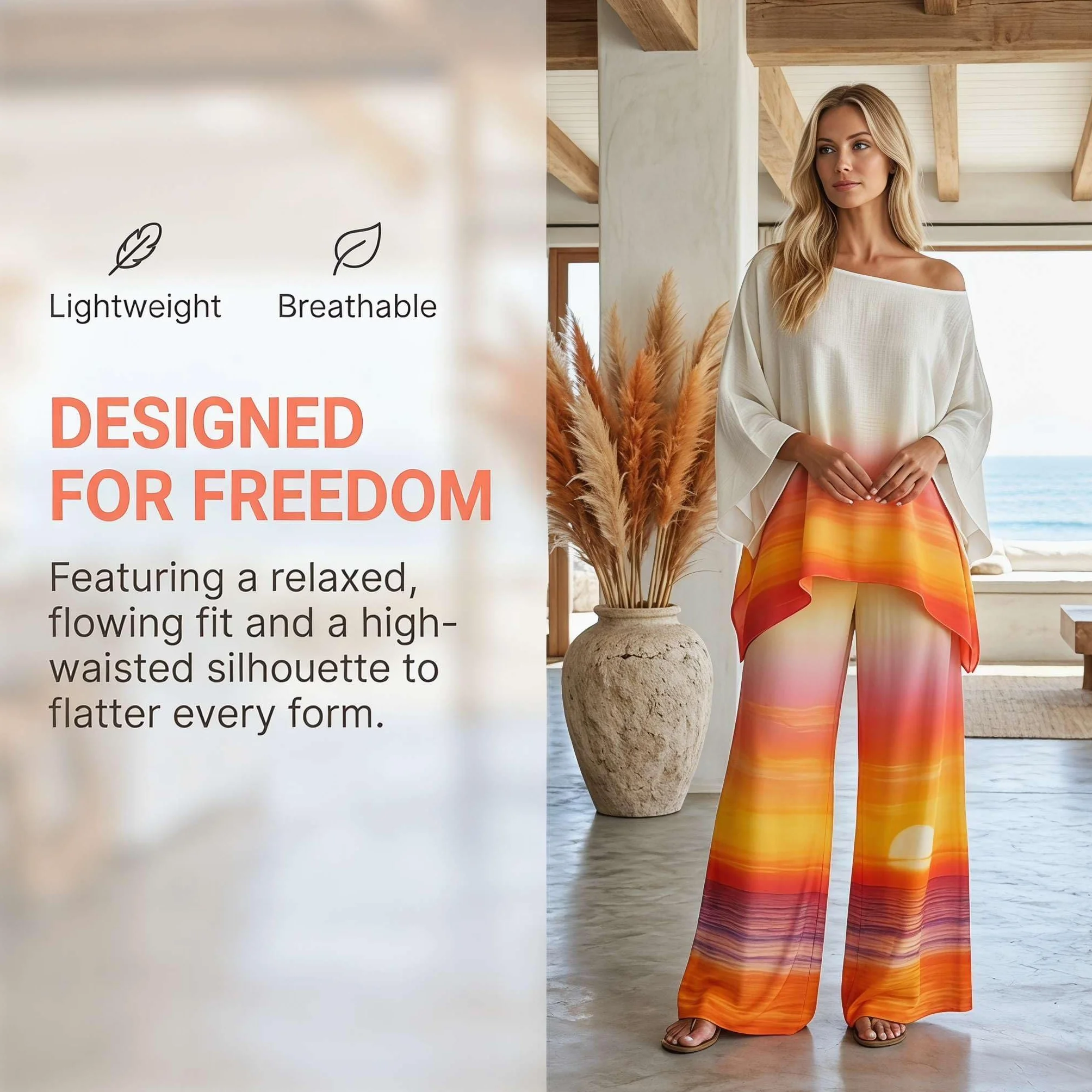 Conjunto Lino Dos Piezas Mujer Verano Vestir Elegante Chandal Mangas Largas Boho Camiseta y Pantalons 2 Piezas Top Talla Grande Ropa Deportiva Cintura Alta Casa Vacaciones Playa Moda 2026