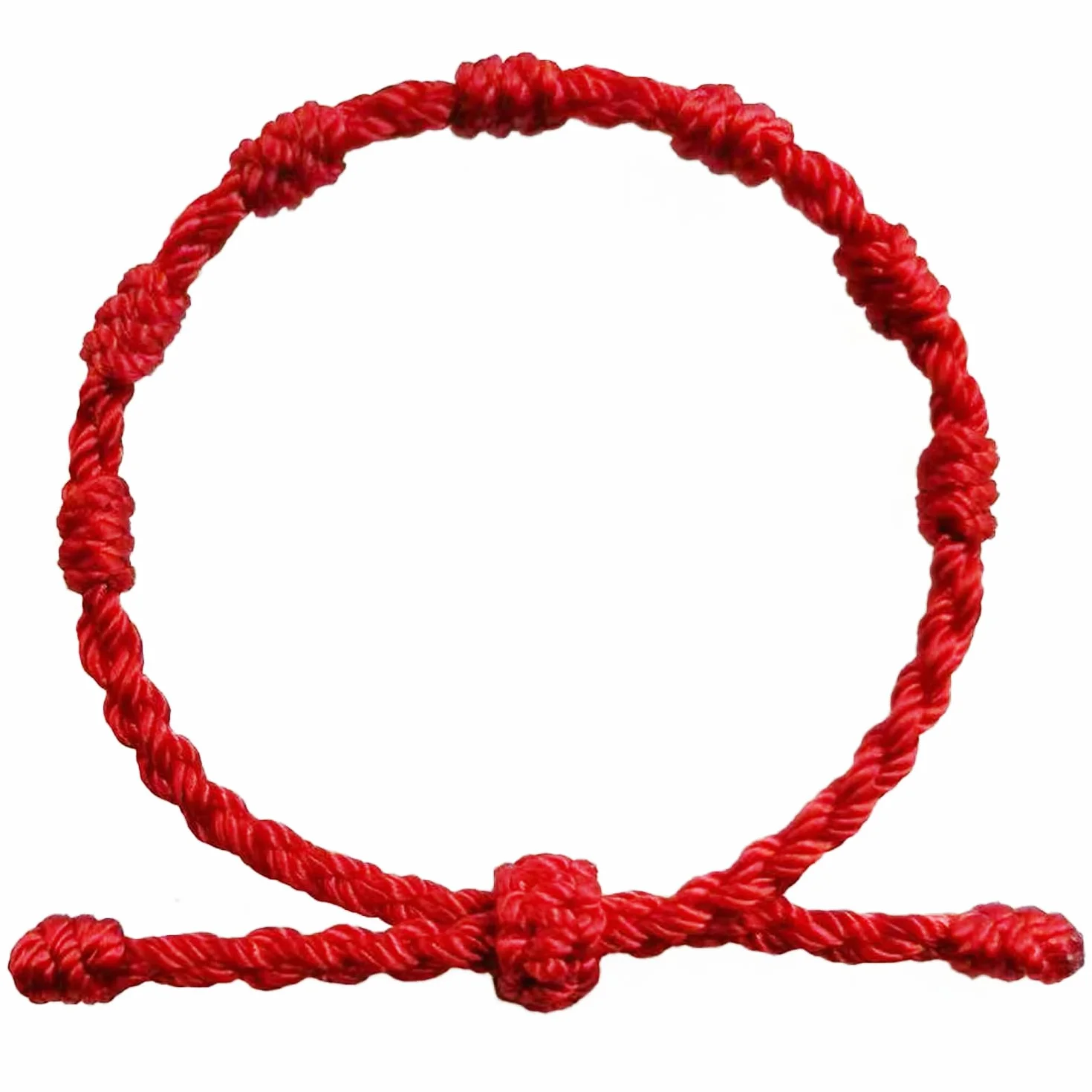 Pulsera de Hilo Rojo 7 Nudos Protección Bebé Recién Nacido hasta 3 Años Amuleto Regalo Bautizo